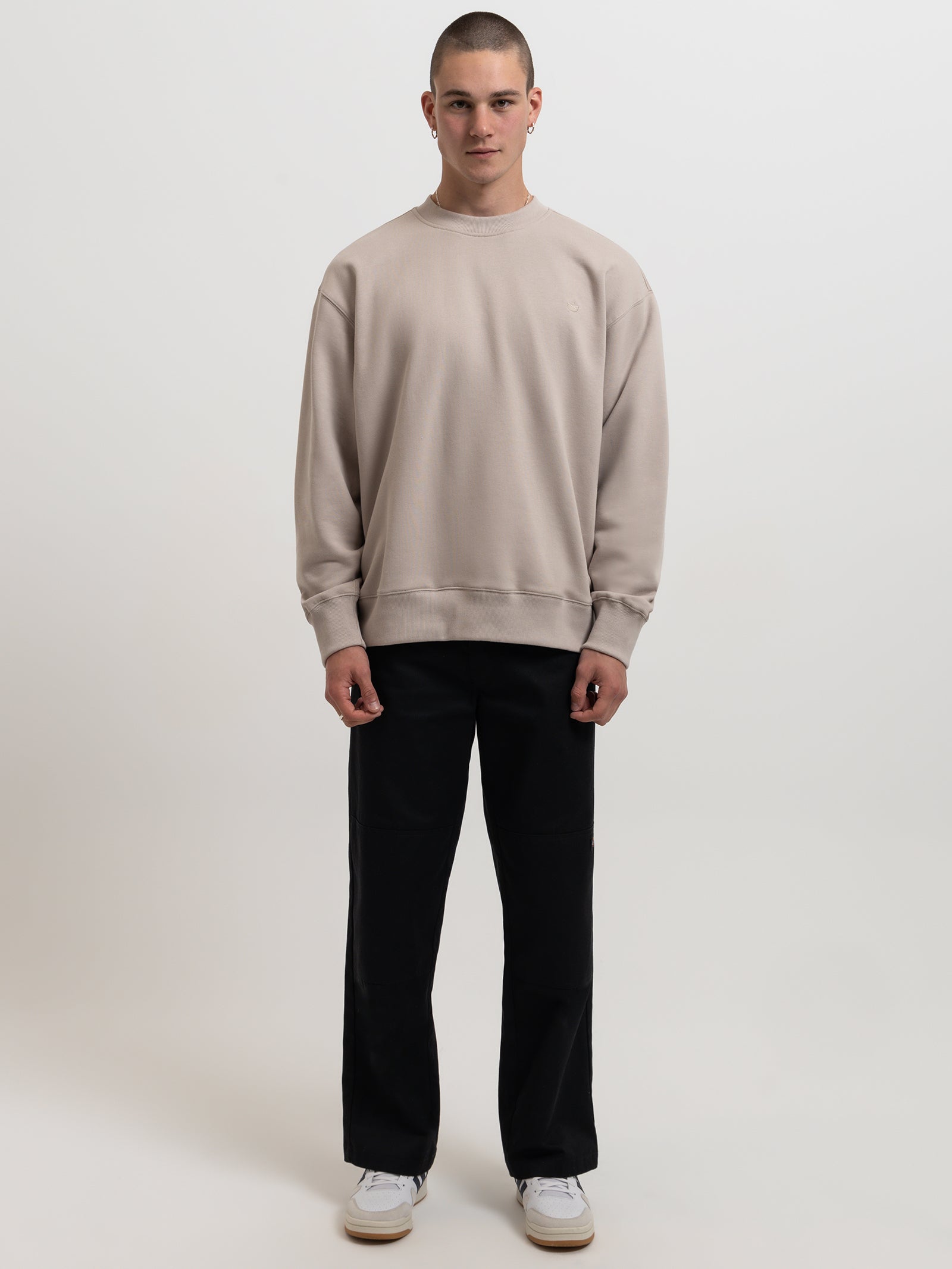 Adicolor Contempo Crew French Terry Sweatshirt in Wonder Beige