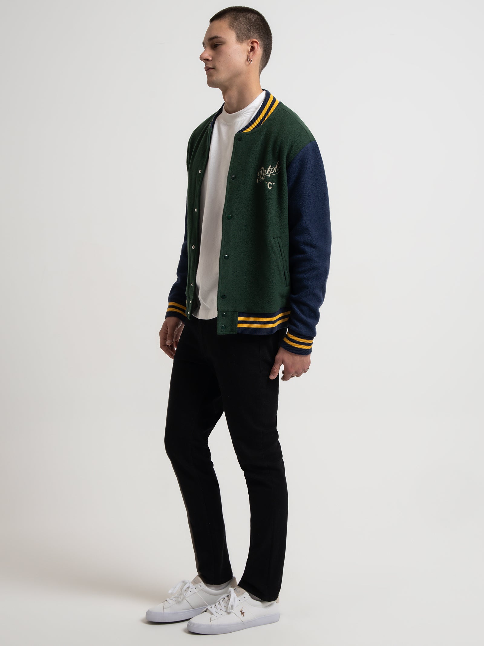 Athletic Department Varsity Jacket in College Green