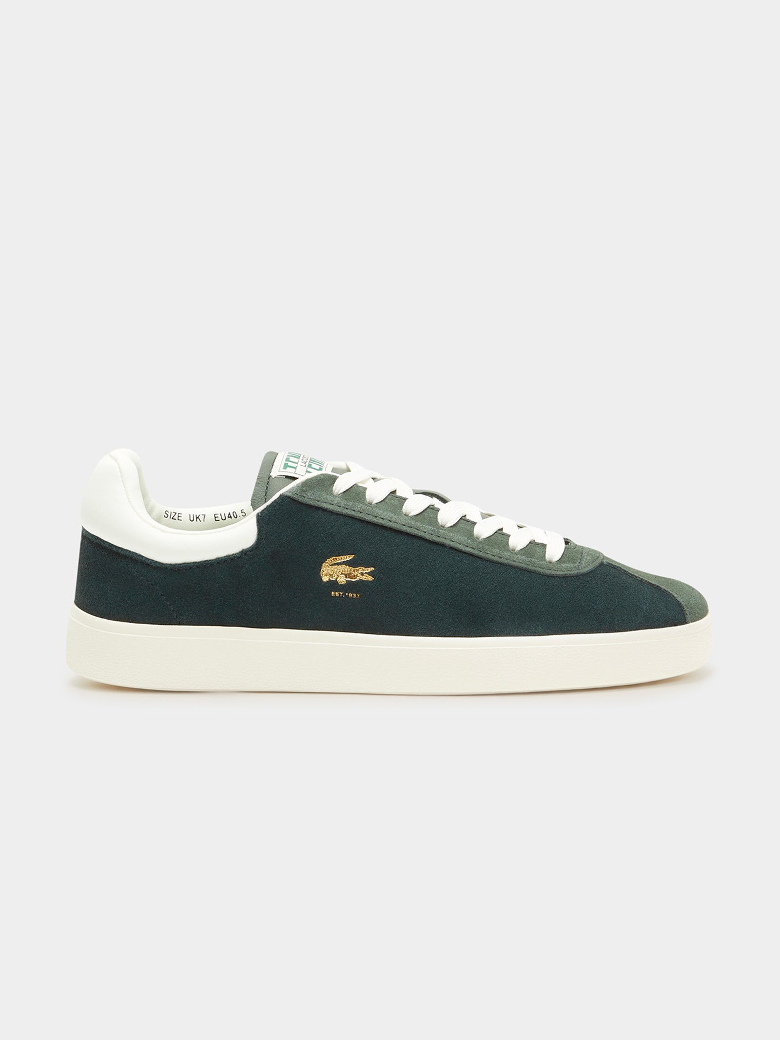 Womens Baseshot Sneakers in Dark Green & White