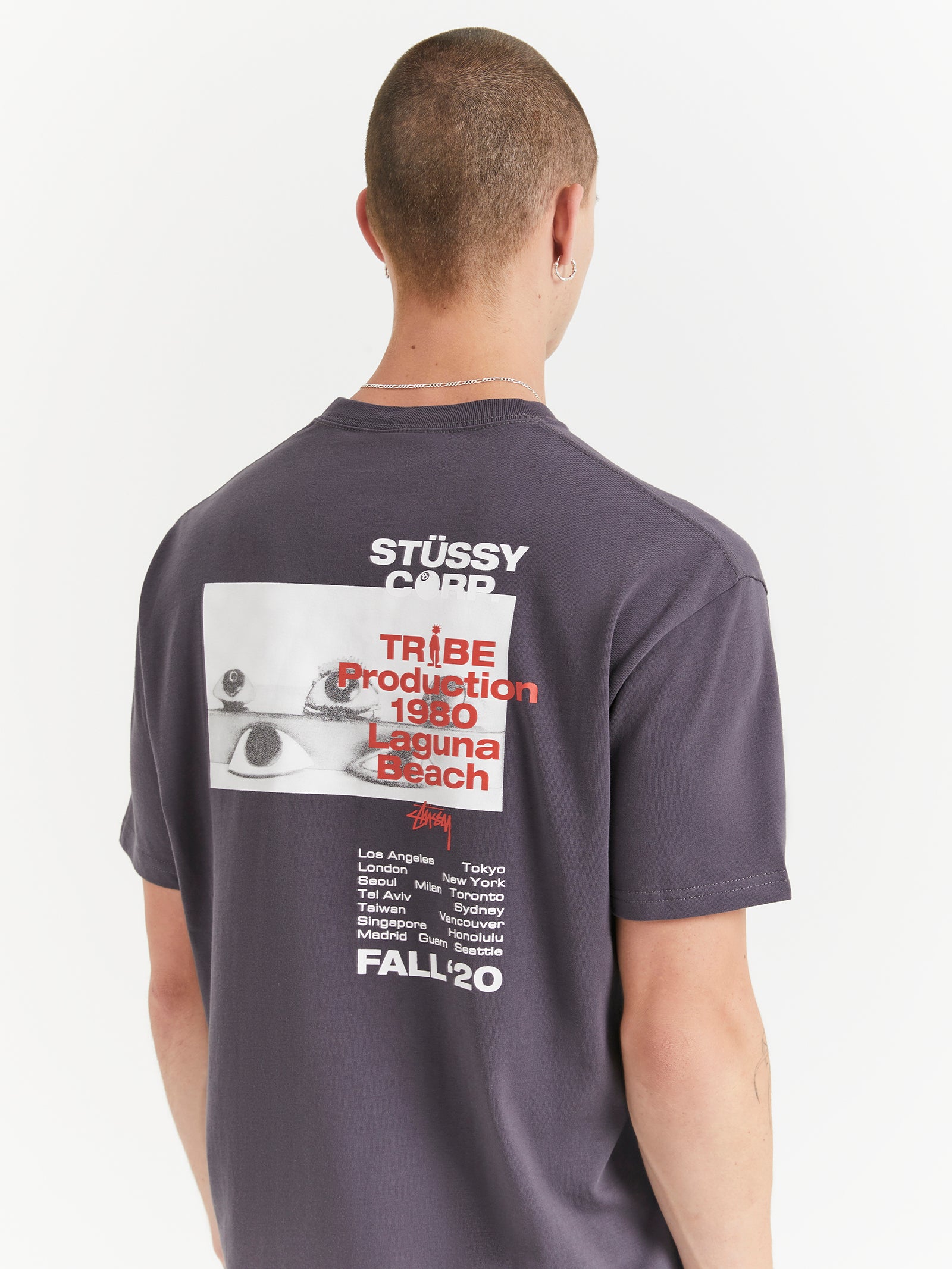 Tribe Heavyweight Short Sleeve T-Shirt in Charcoal