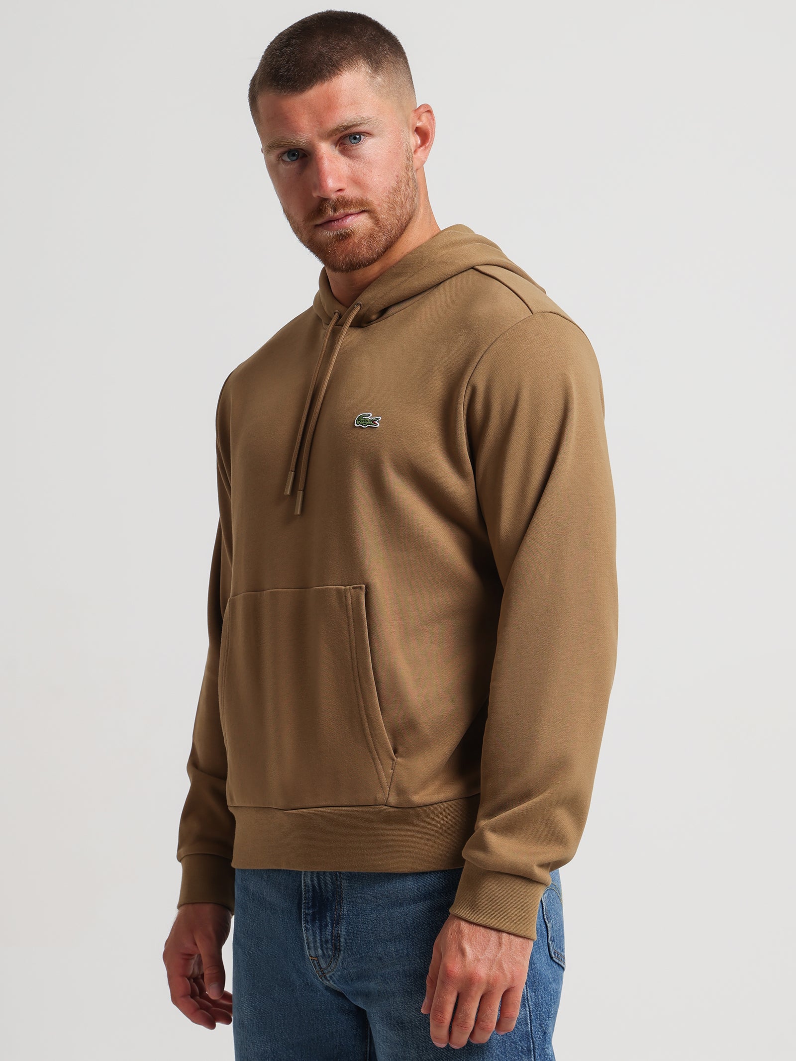 Essentials Non Brushed Hoodie in Brown