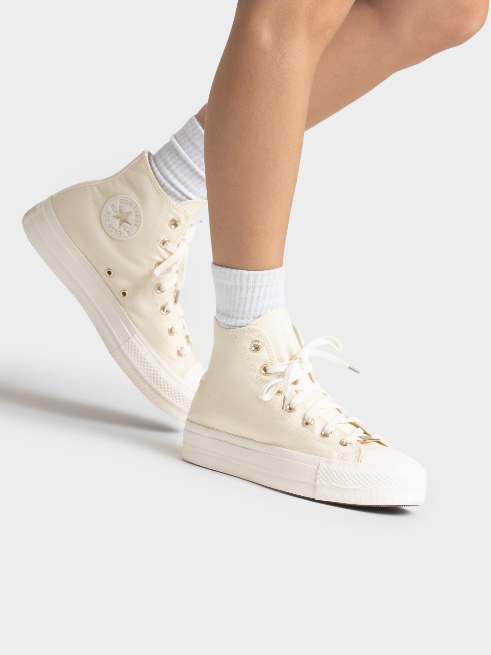 Womens Chuck Taylor All Star Lift Elevated High Top in Mum's Potato Salad & Gold