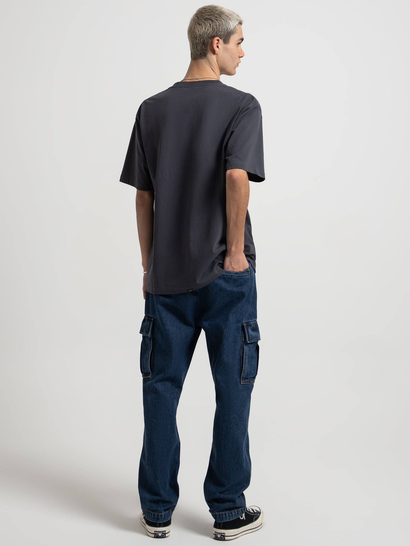 Hard Yakka Union Oversized Fit T-Shirt in Charcoal