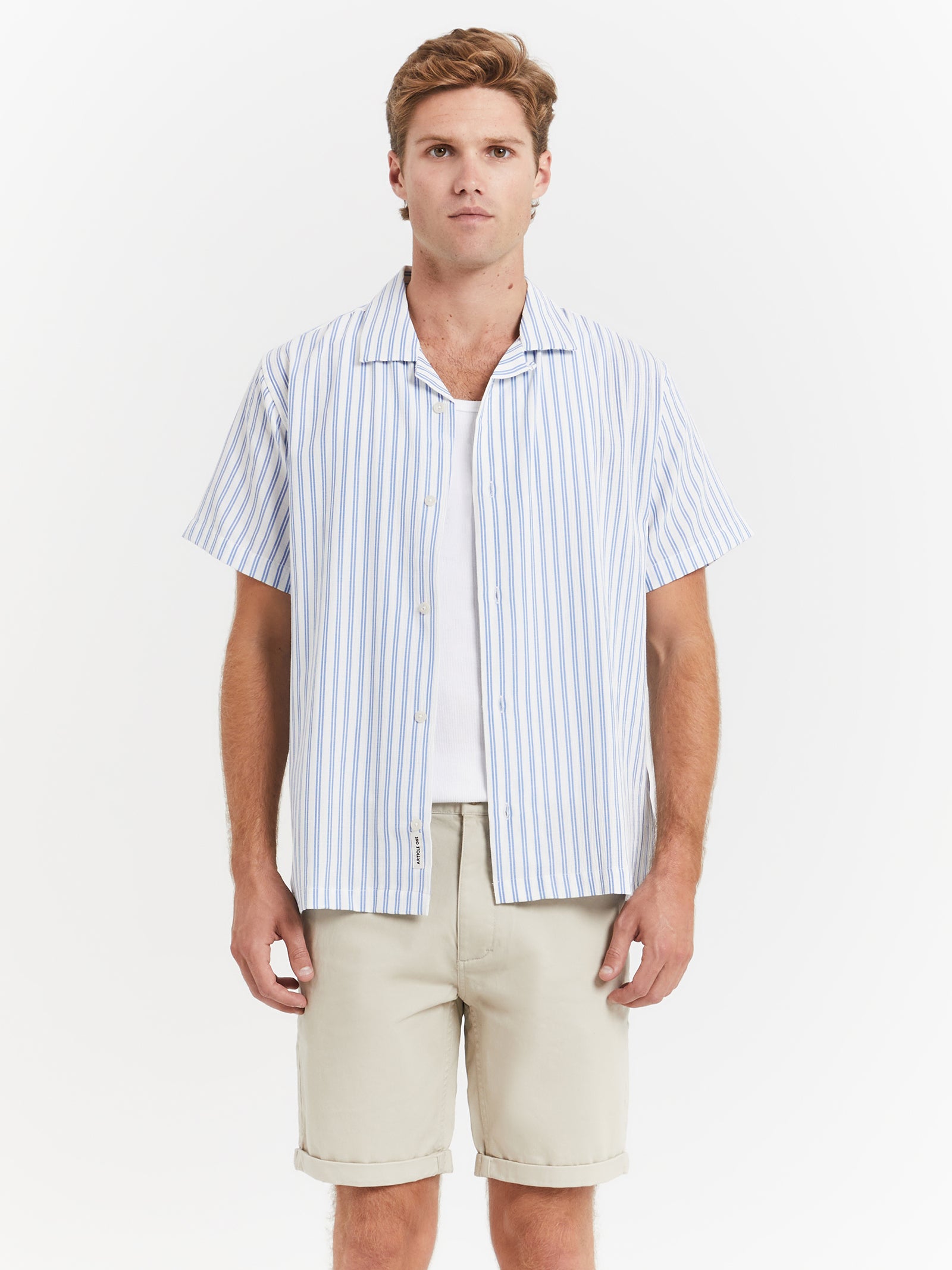 Giuseppe Shirt in Blue Stripe