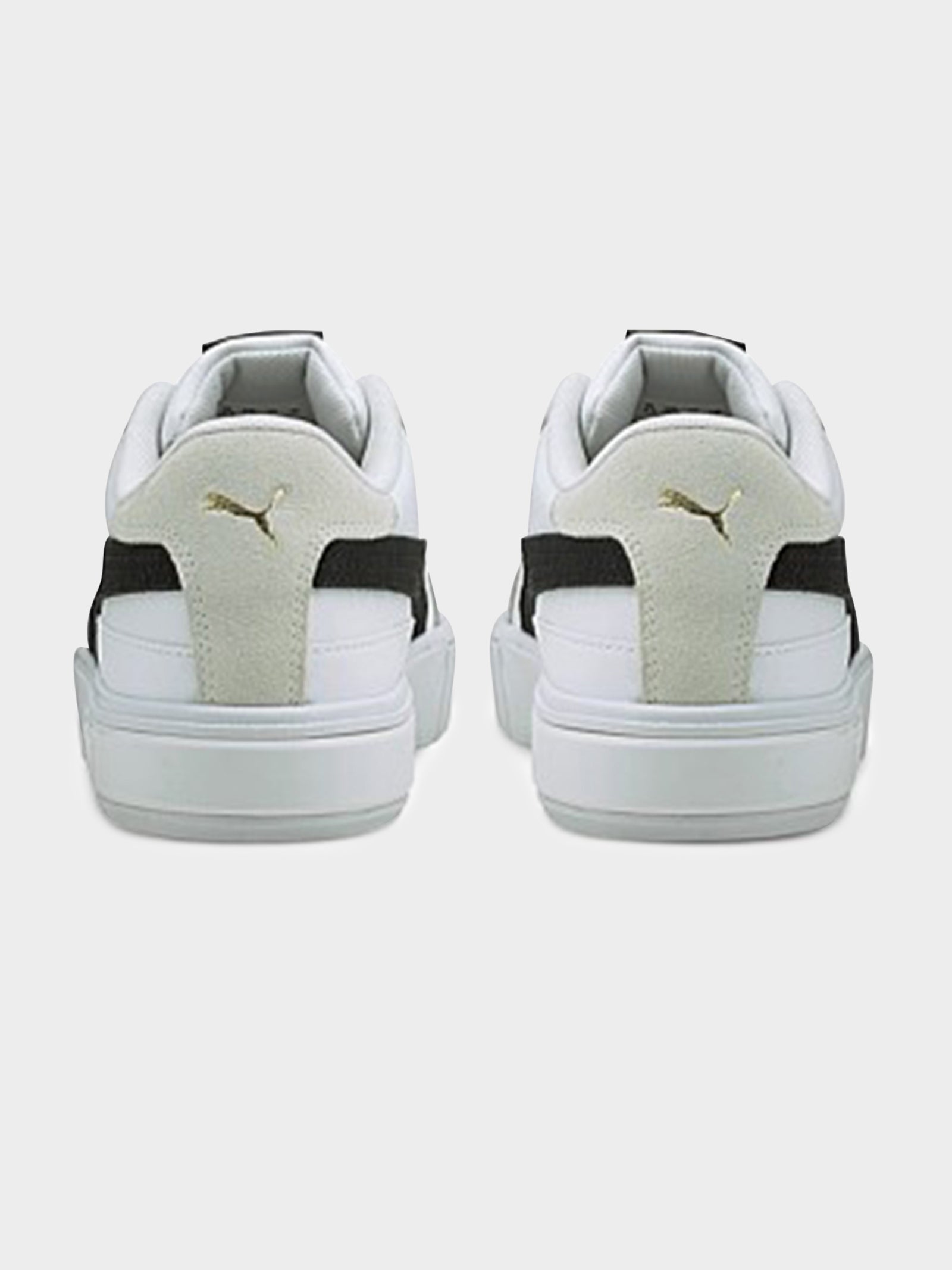 Womens Cali Star Mix Sneakers in White & Black