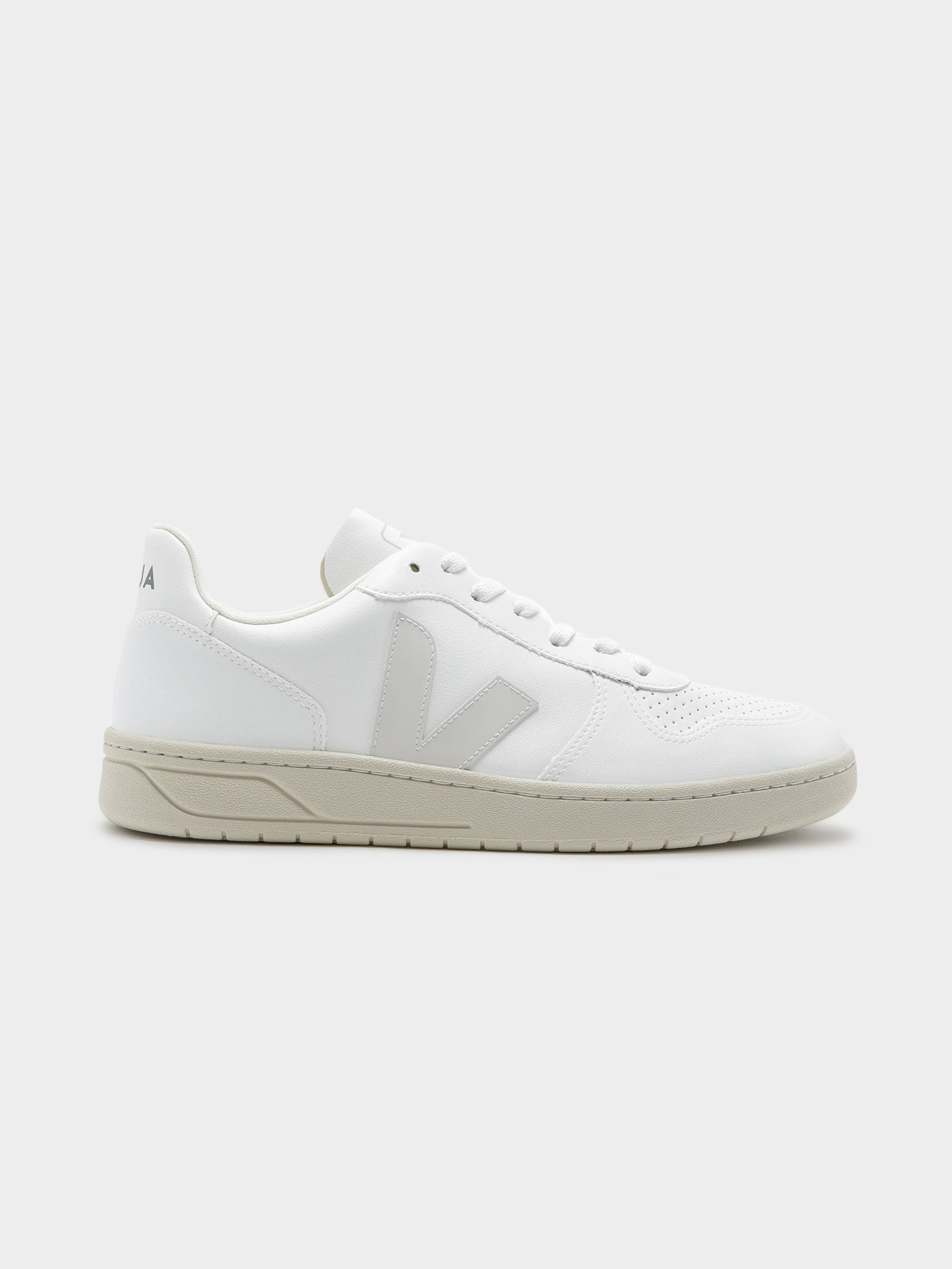 Unisex V-10 Leather Sneakers in White