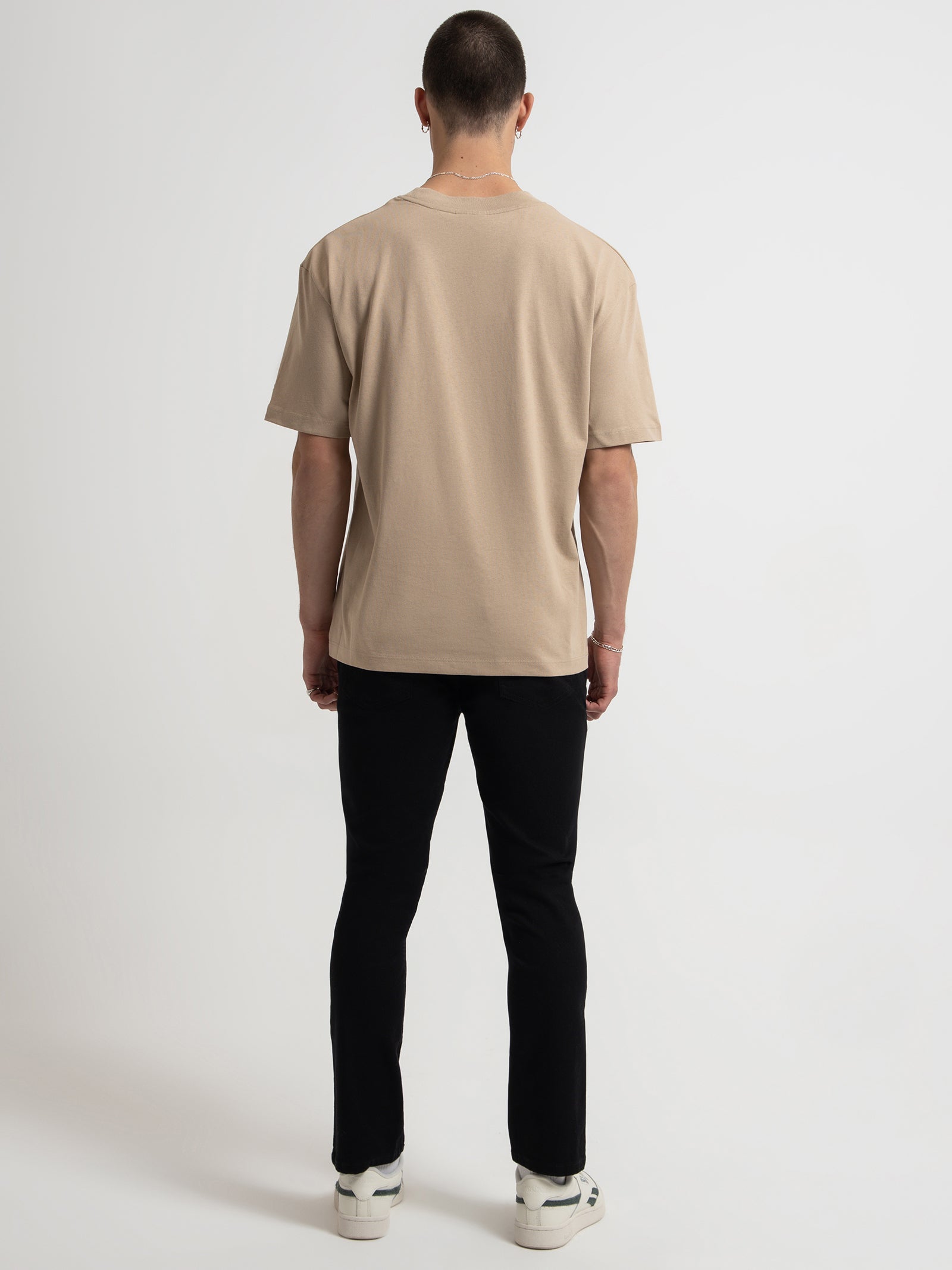 Heritage New Script T-Shirt in Cafe Latte Brown