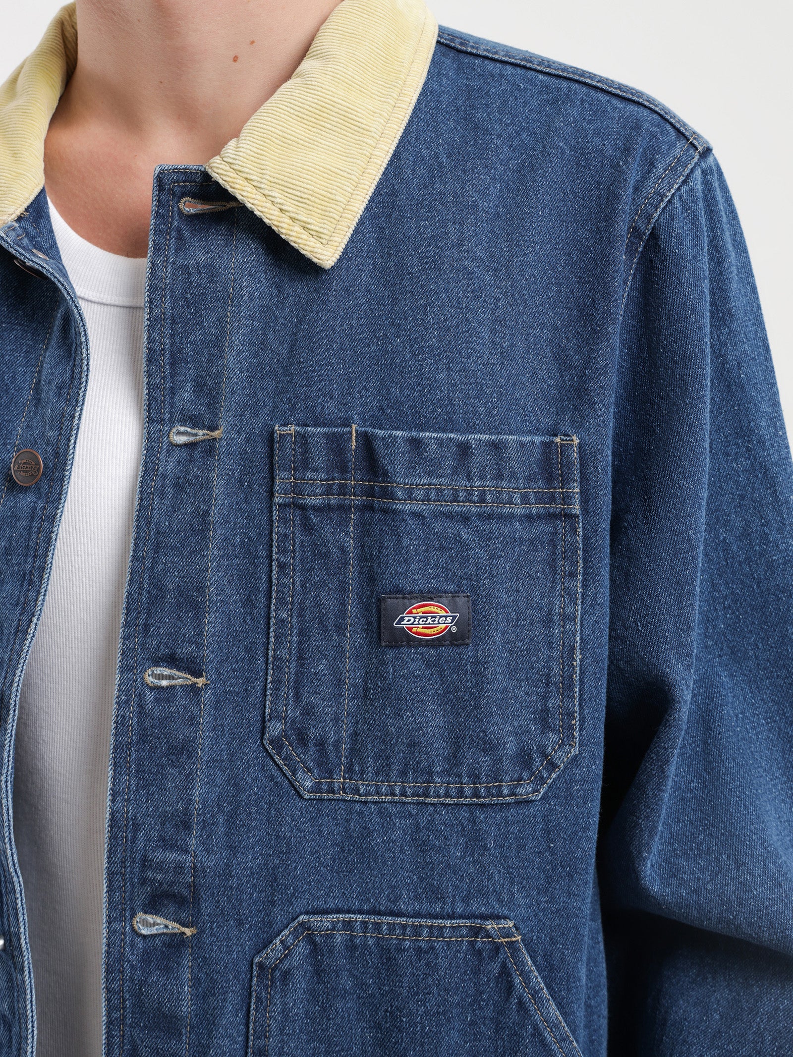 Fair Oaks Denim Jacket in Stone Wash Indigo