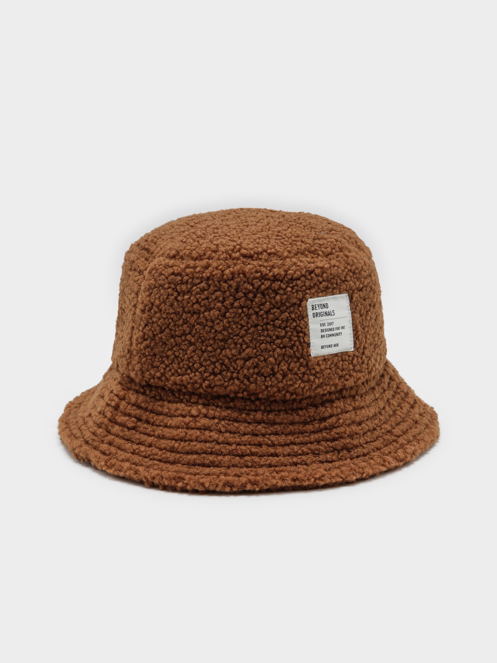 Sherpa Bucket Hat in Natural Brown