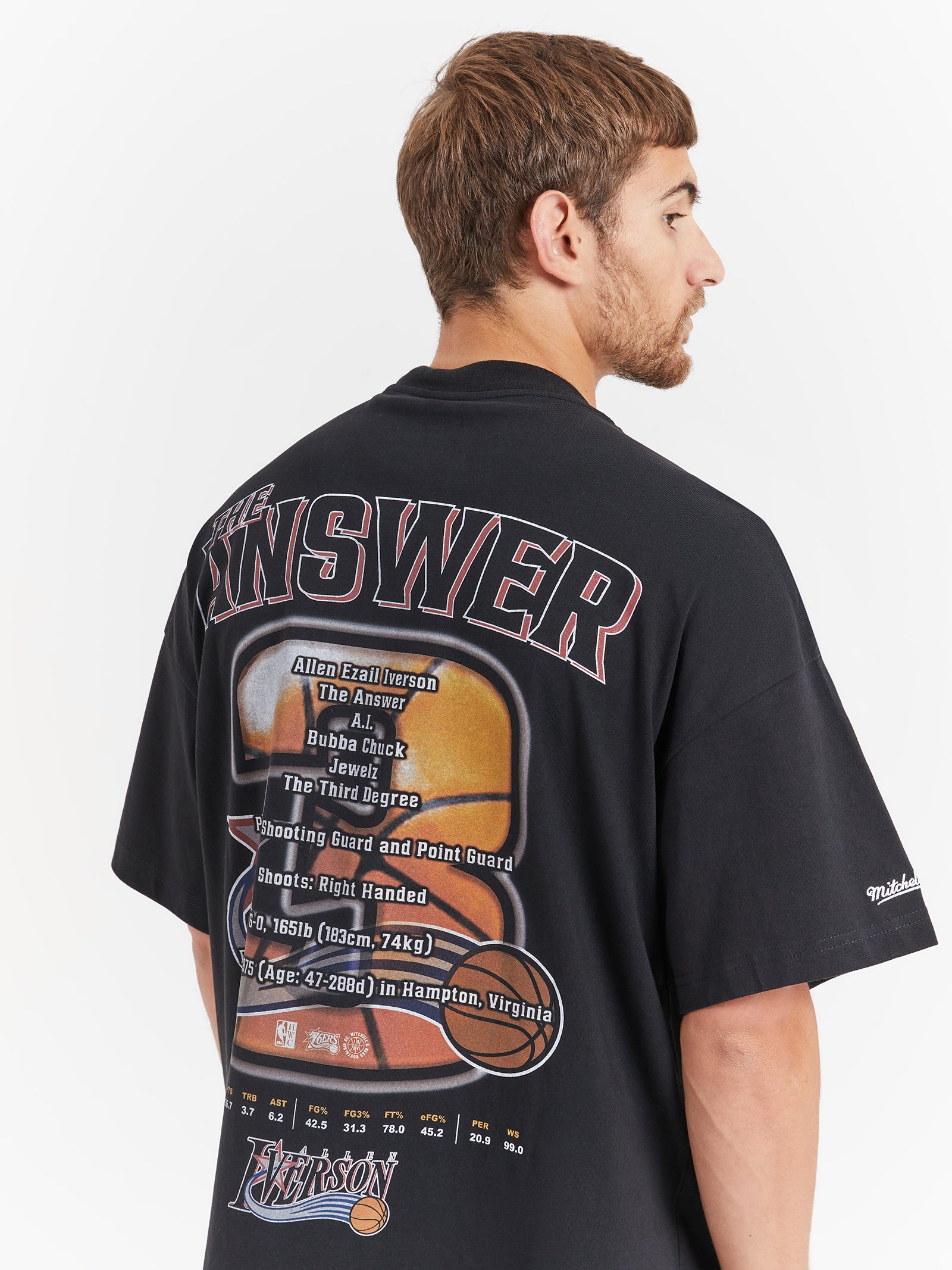 Iverson Photo T-Shirt in Faded Black