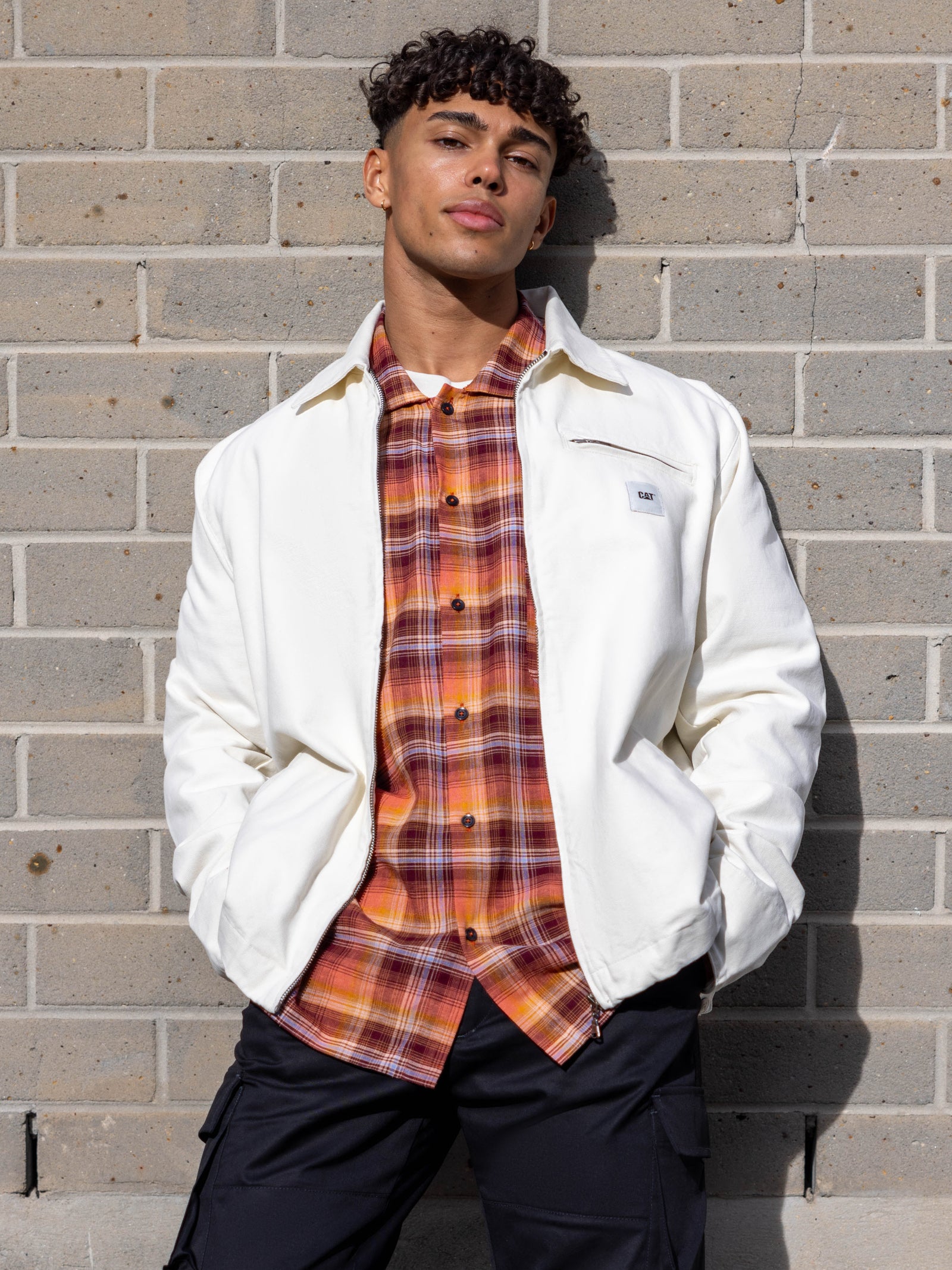 Workwear Stone Washed Peoria Jacket in Bone White