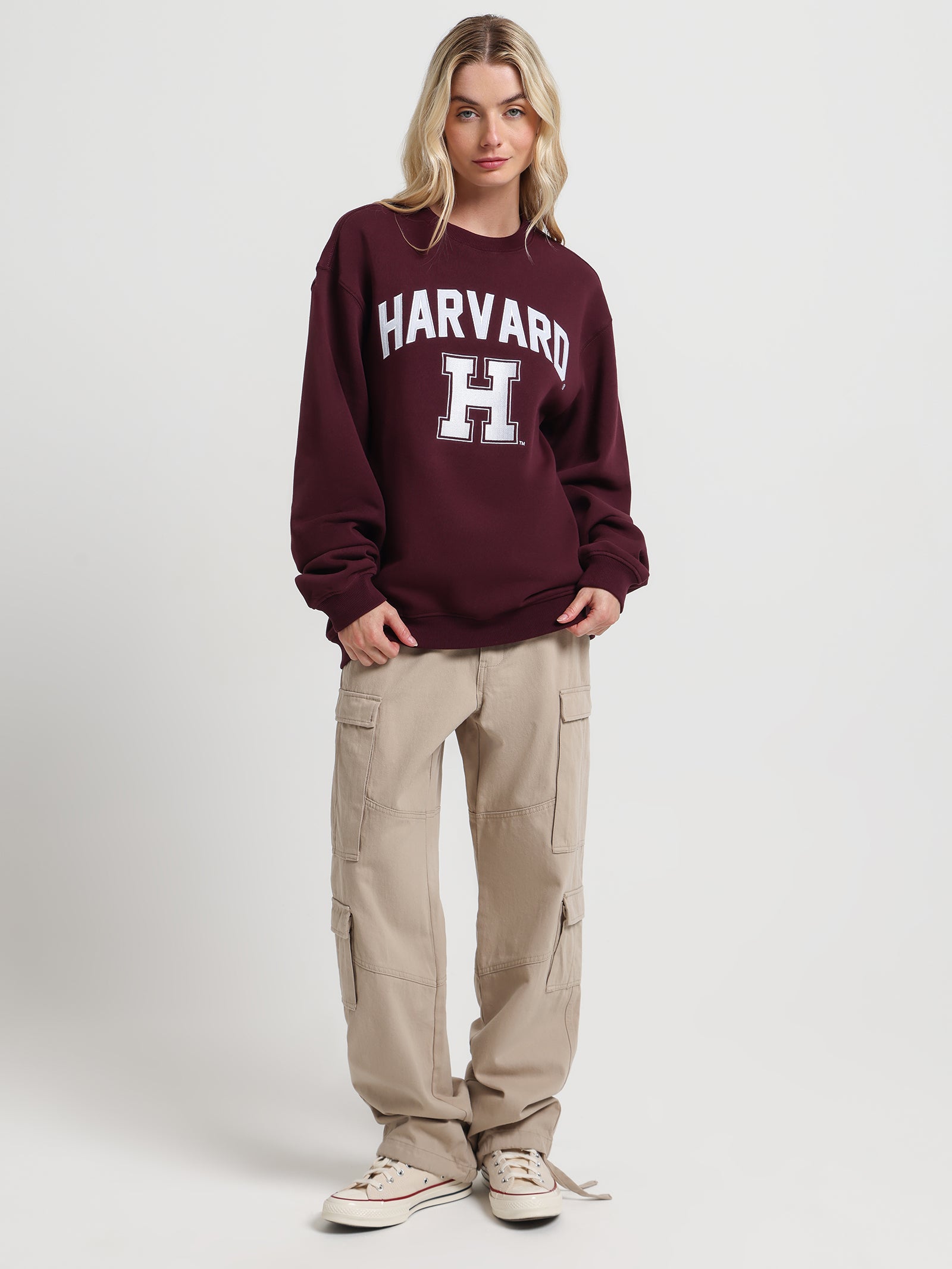 Harvard University Crew Fleece in Wine