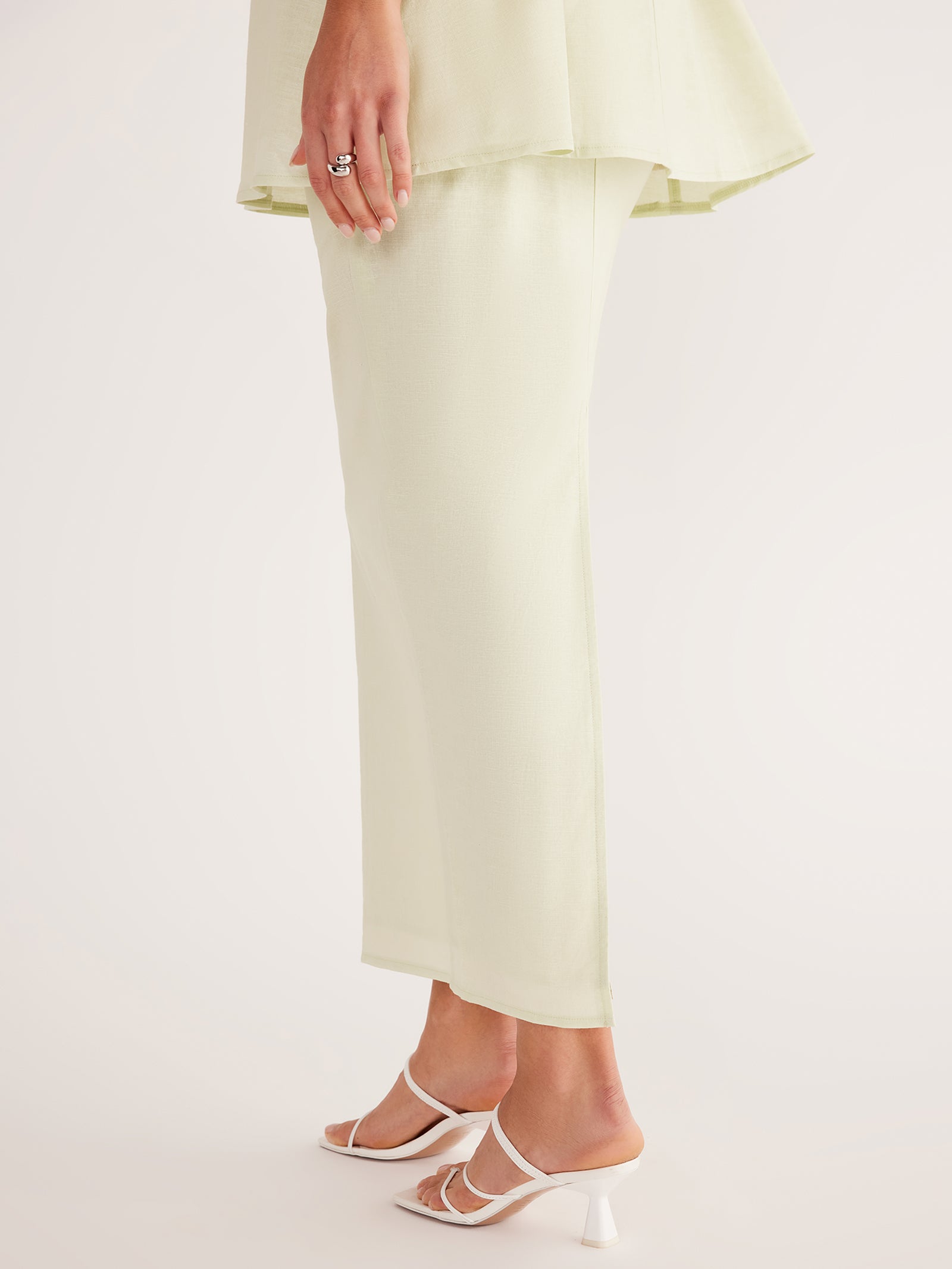 Kelley Maxi Skirt In Matcha