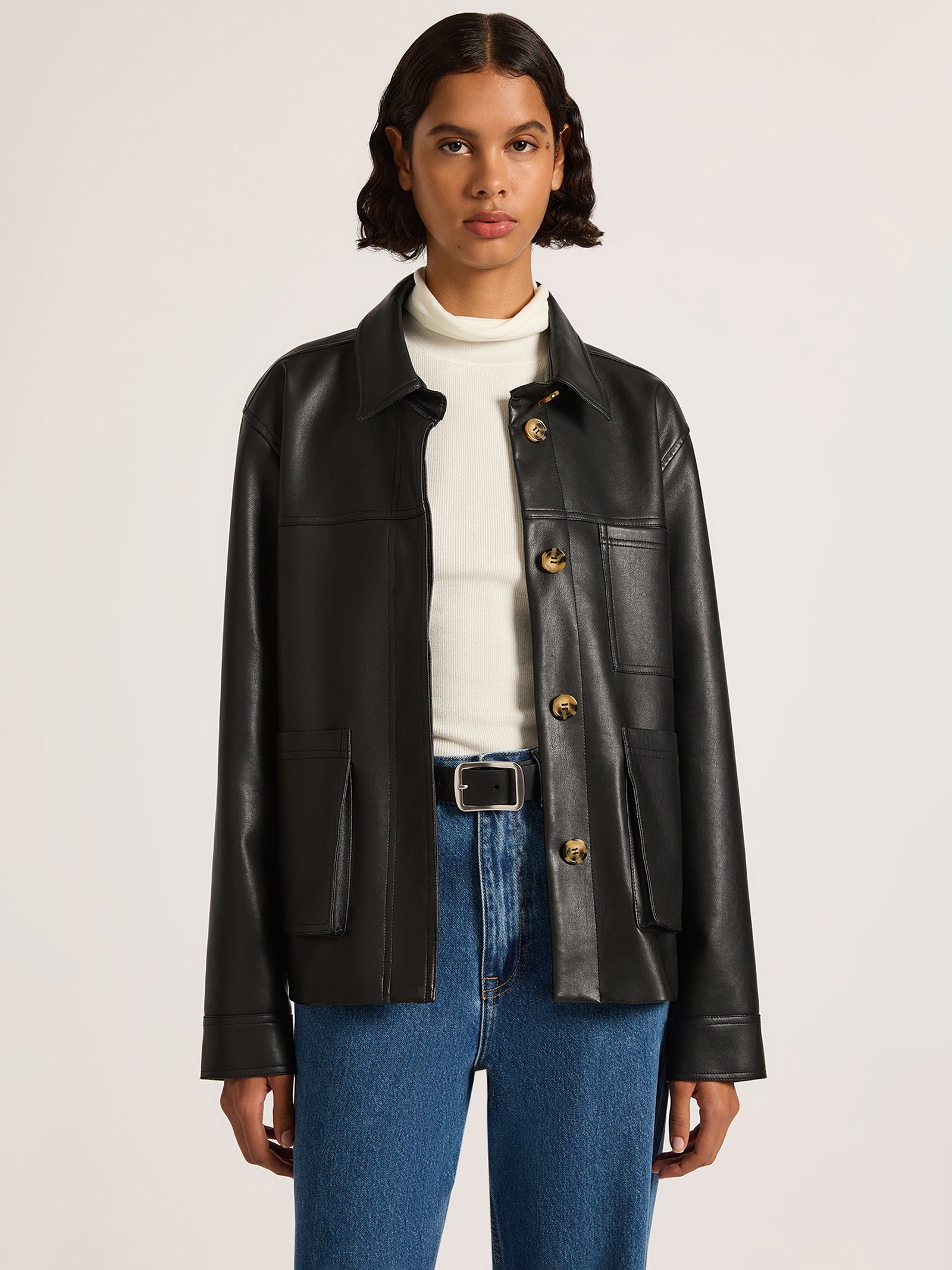 Telsey Faux Leather Jacket