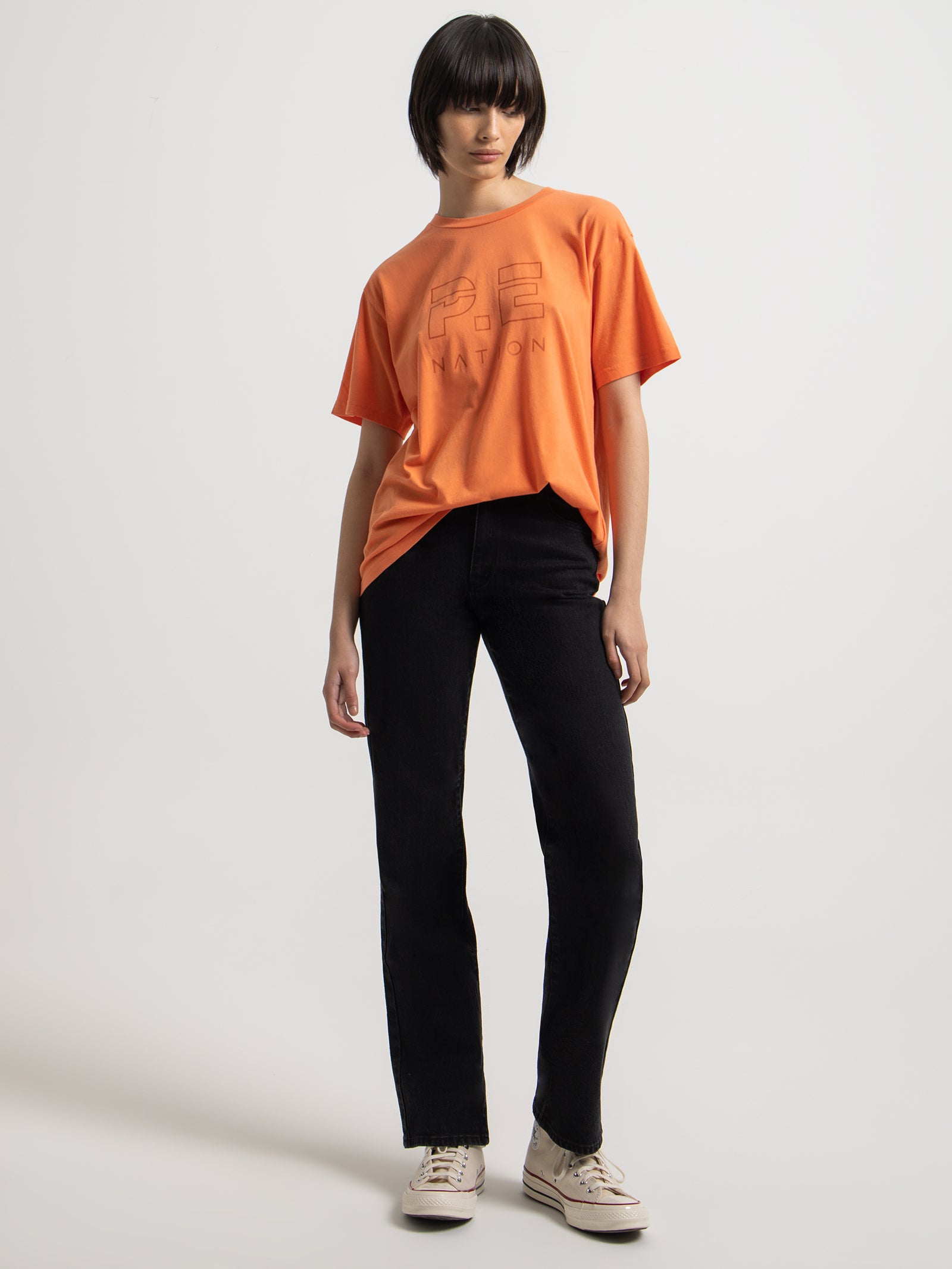 Heads Up T-Shirt in Melon Orange