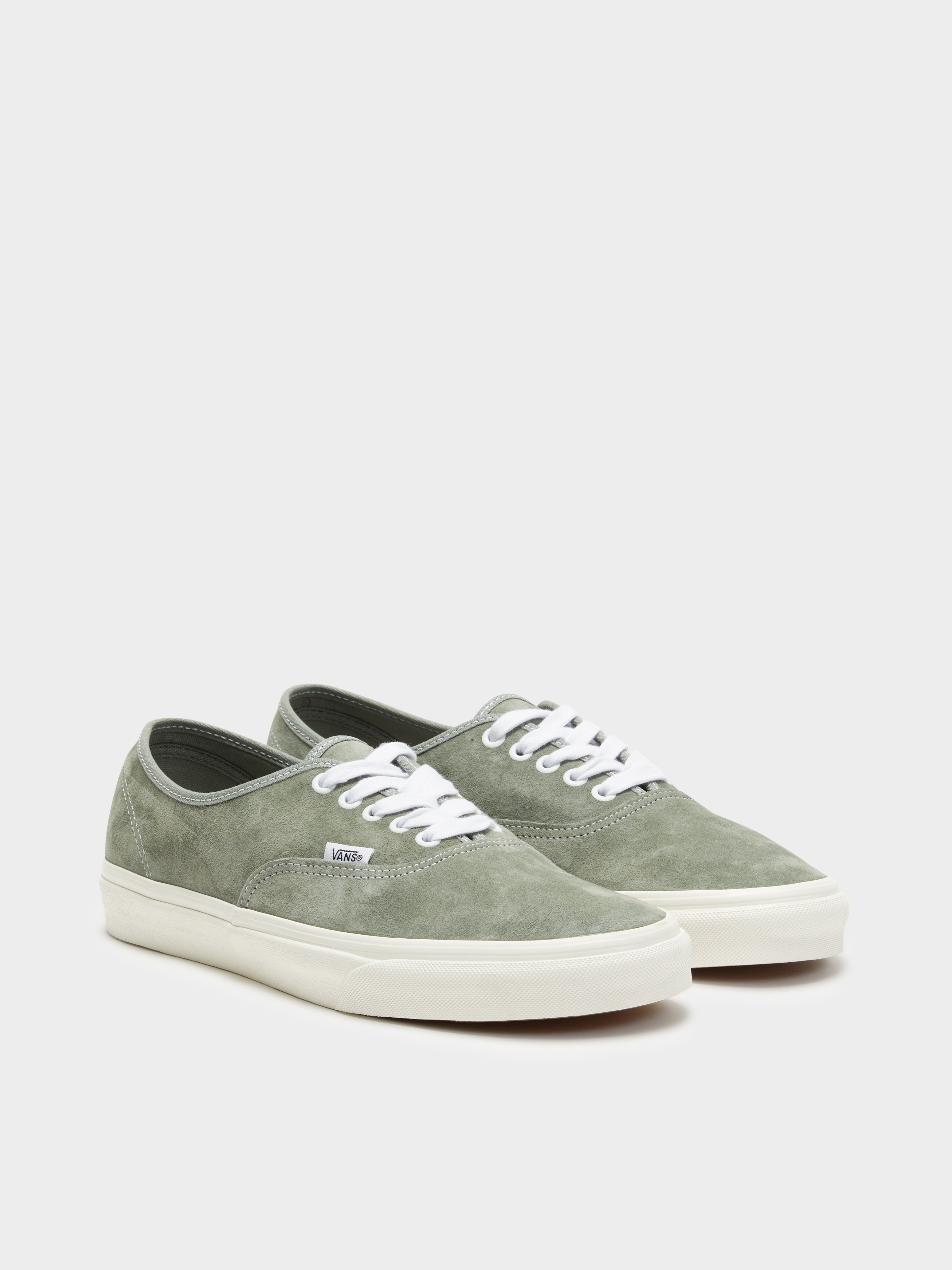 Unisex Authentic Pig Suede Sneakers in Green Suede Shadow