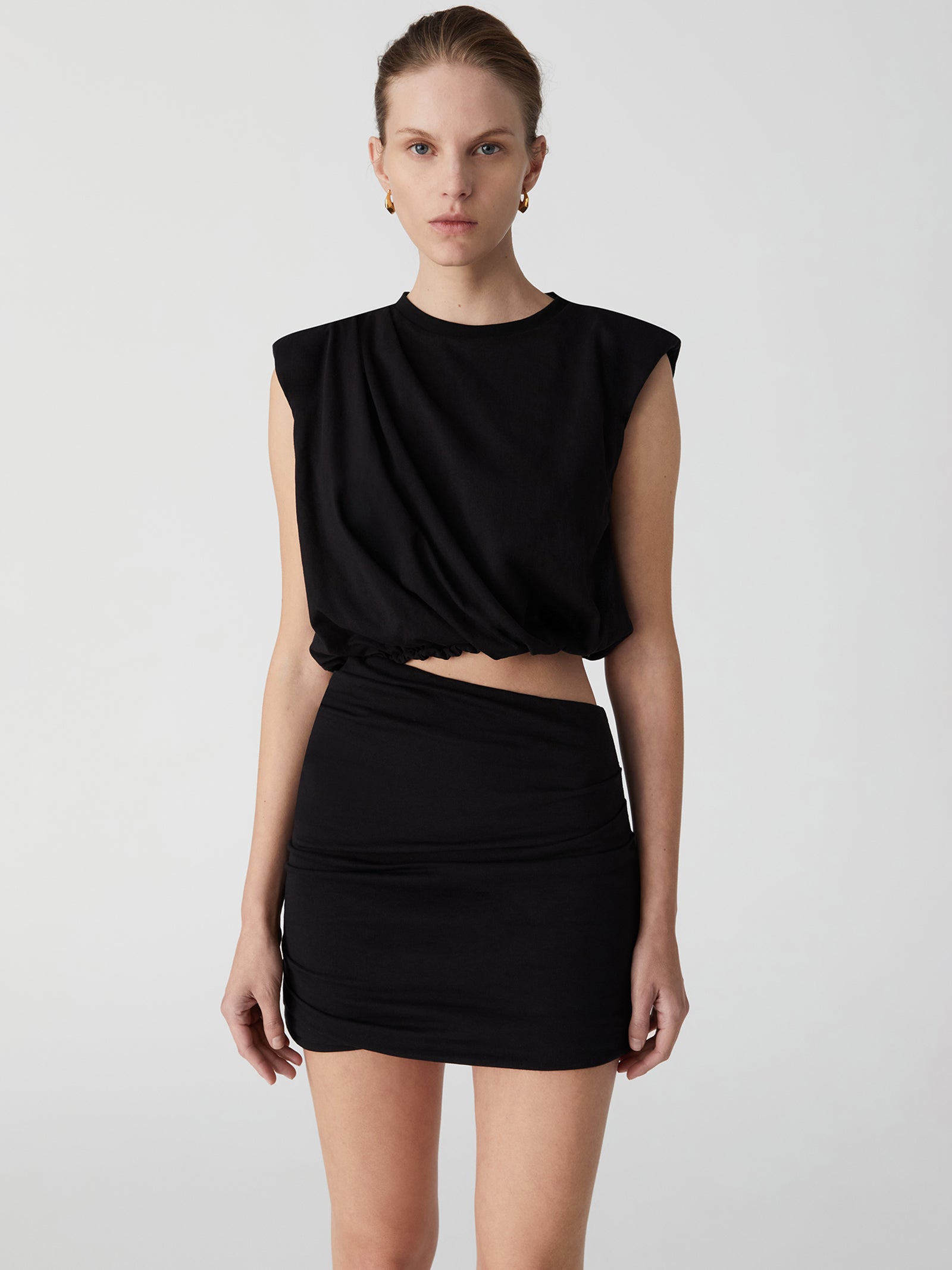 Mina T-Shirt Dress in Black