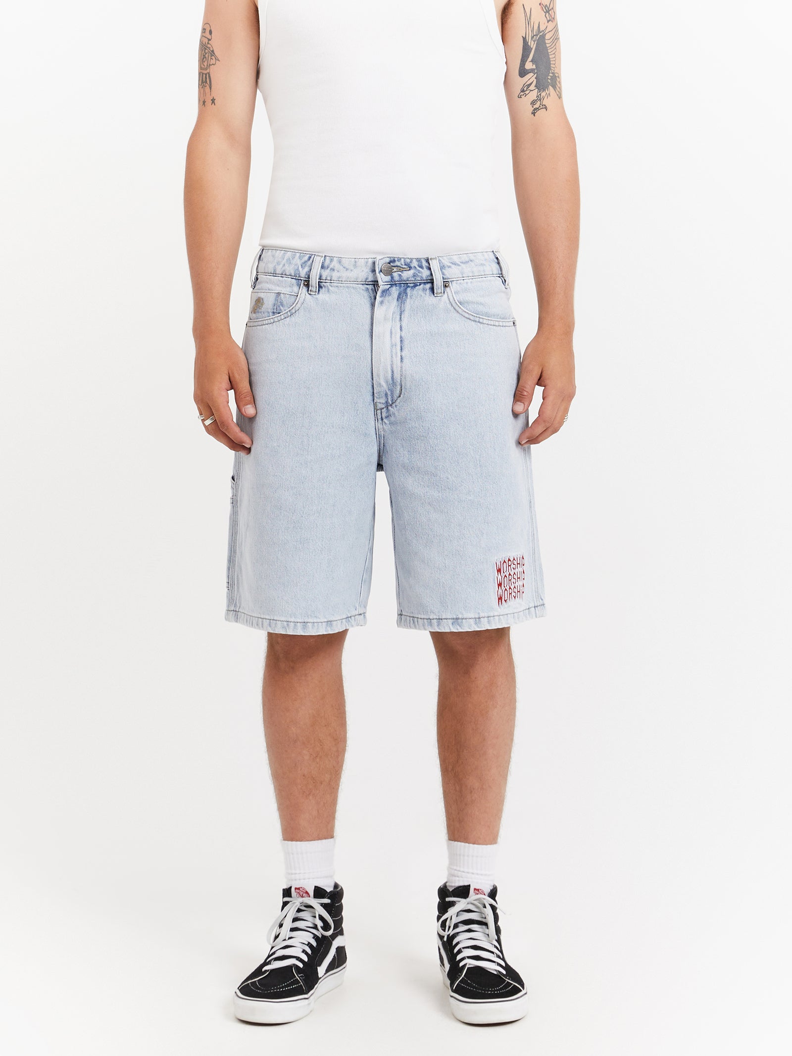 Lounger Jean Shorts in Vanish Blue