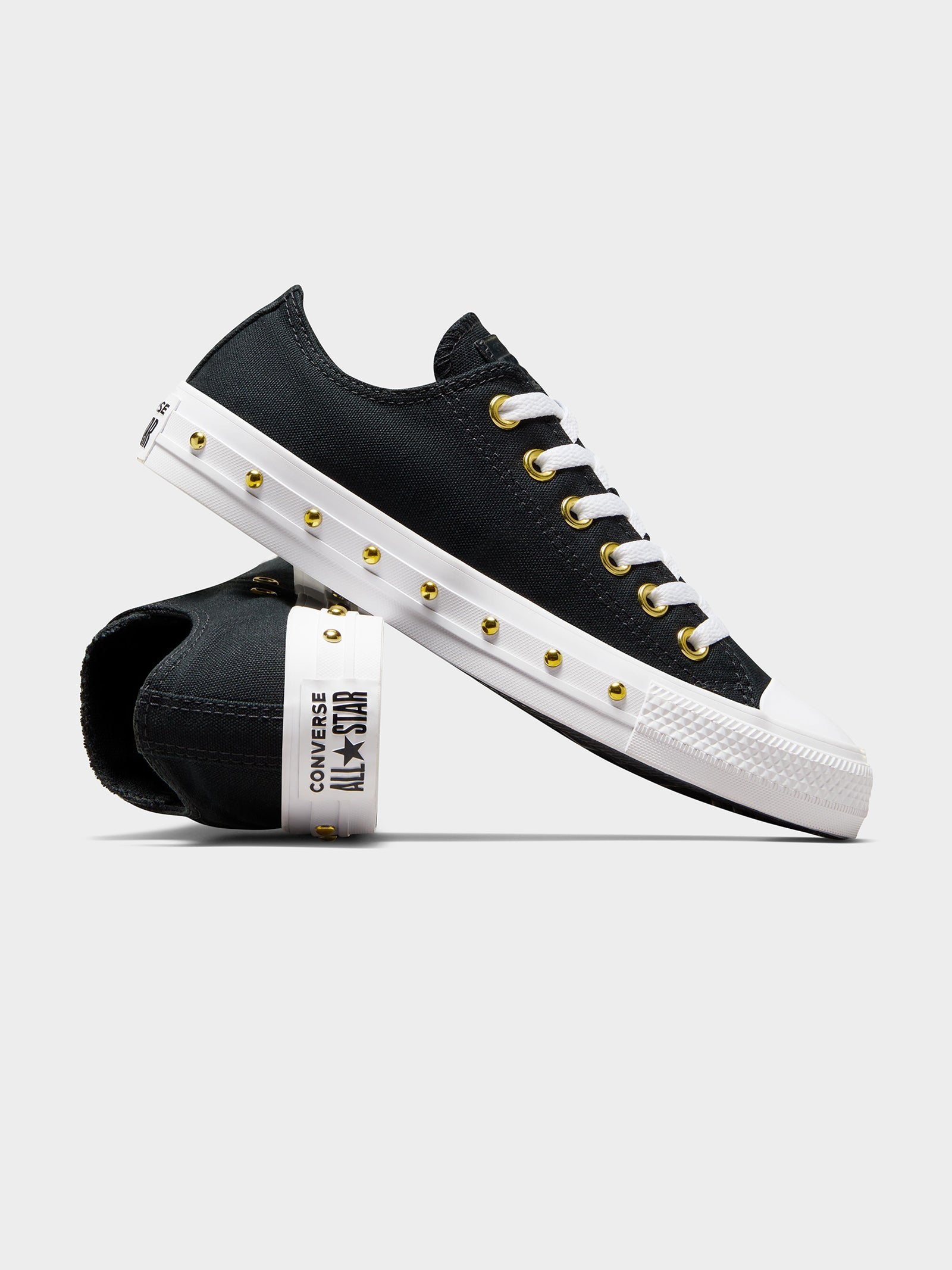 Womens Converse Chuck Taylor All Star Studded Low Top in Black & White