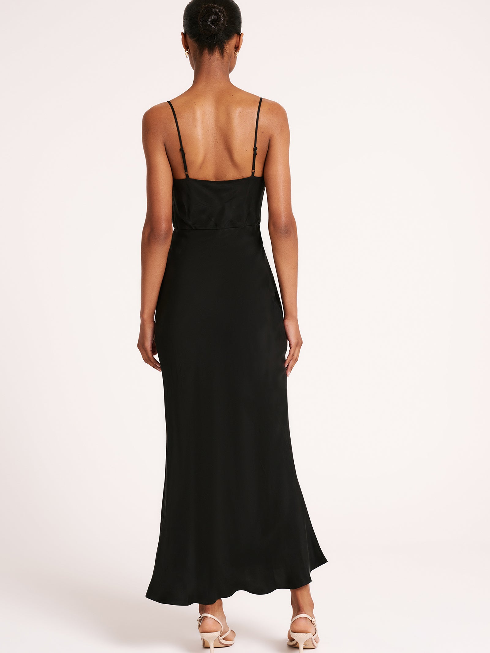 Lea Cupro Dress in Black