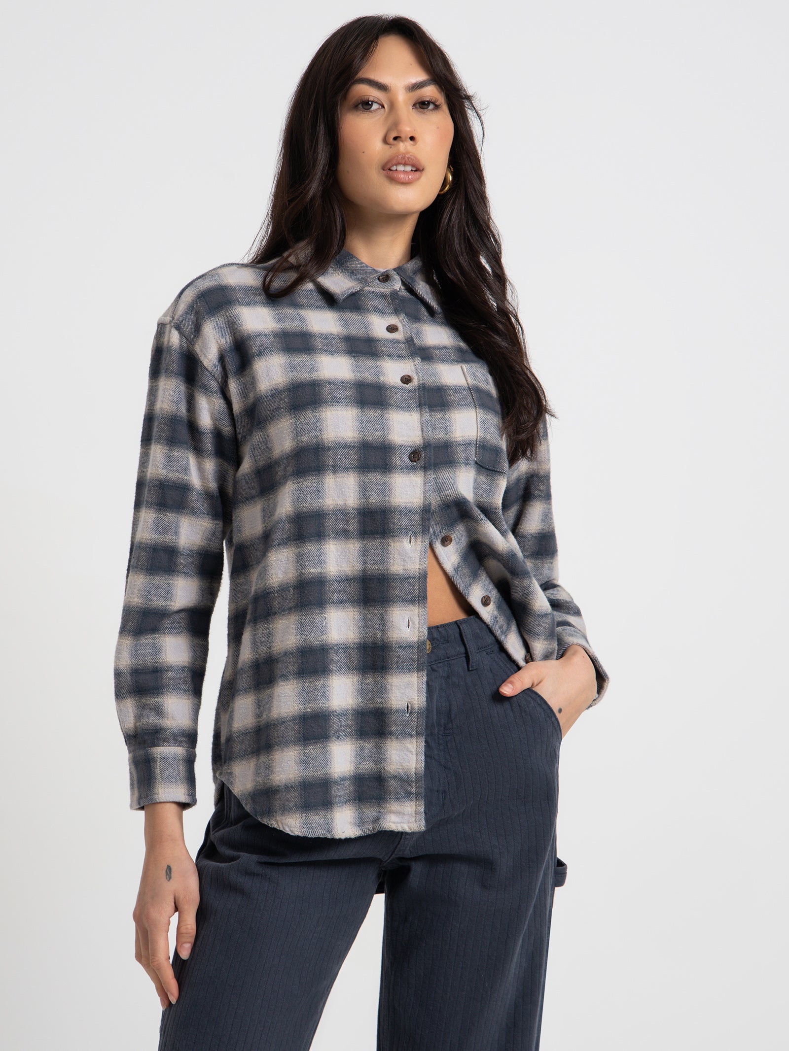 Barrio Flannel Shirt in Petrol