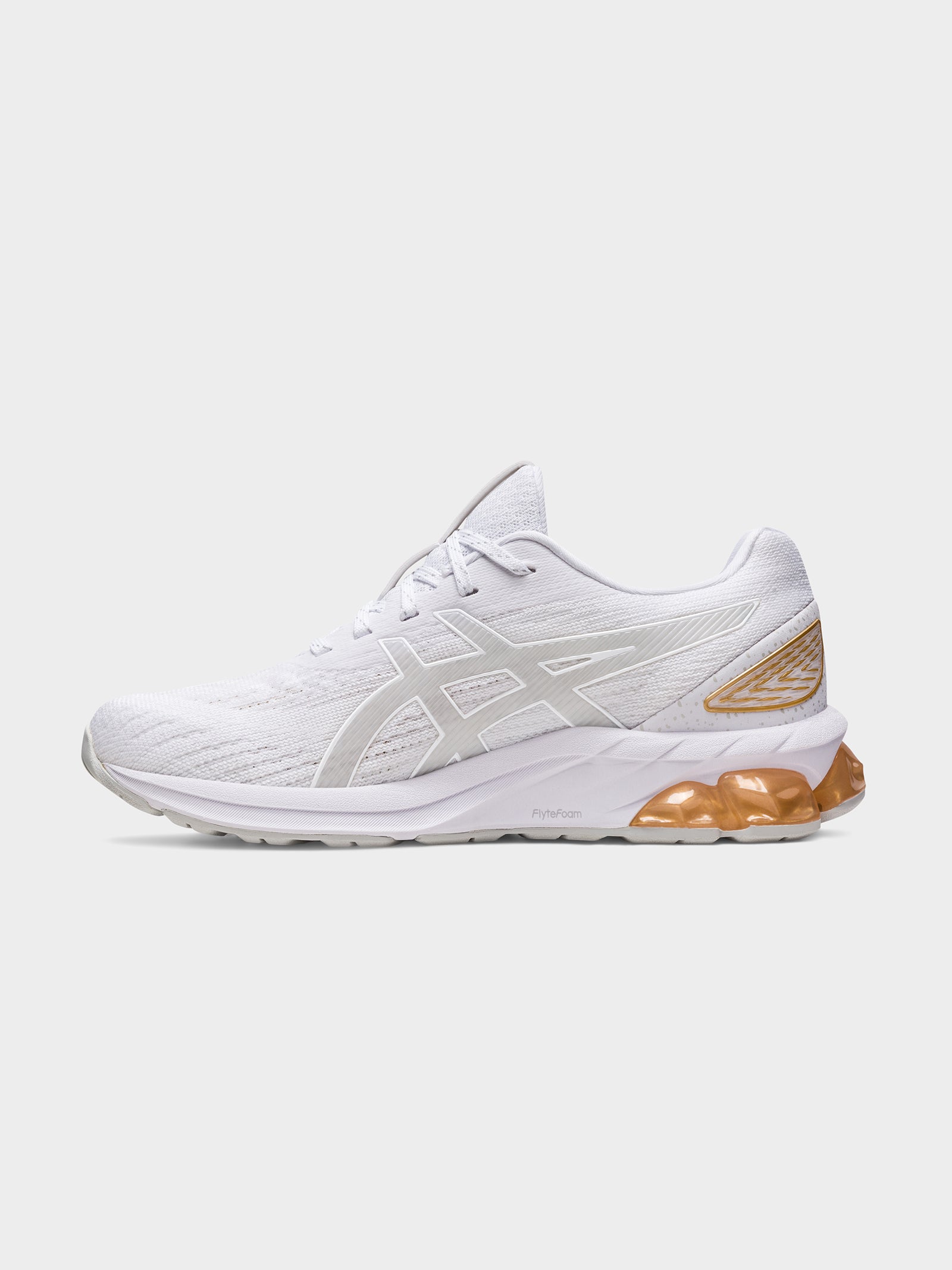 Womens Gel-Quantum 180 Sneakers in White & Champagne