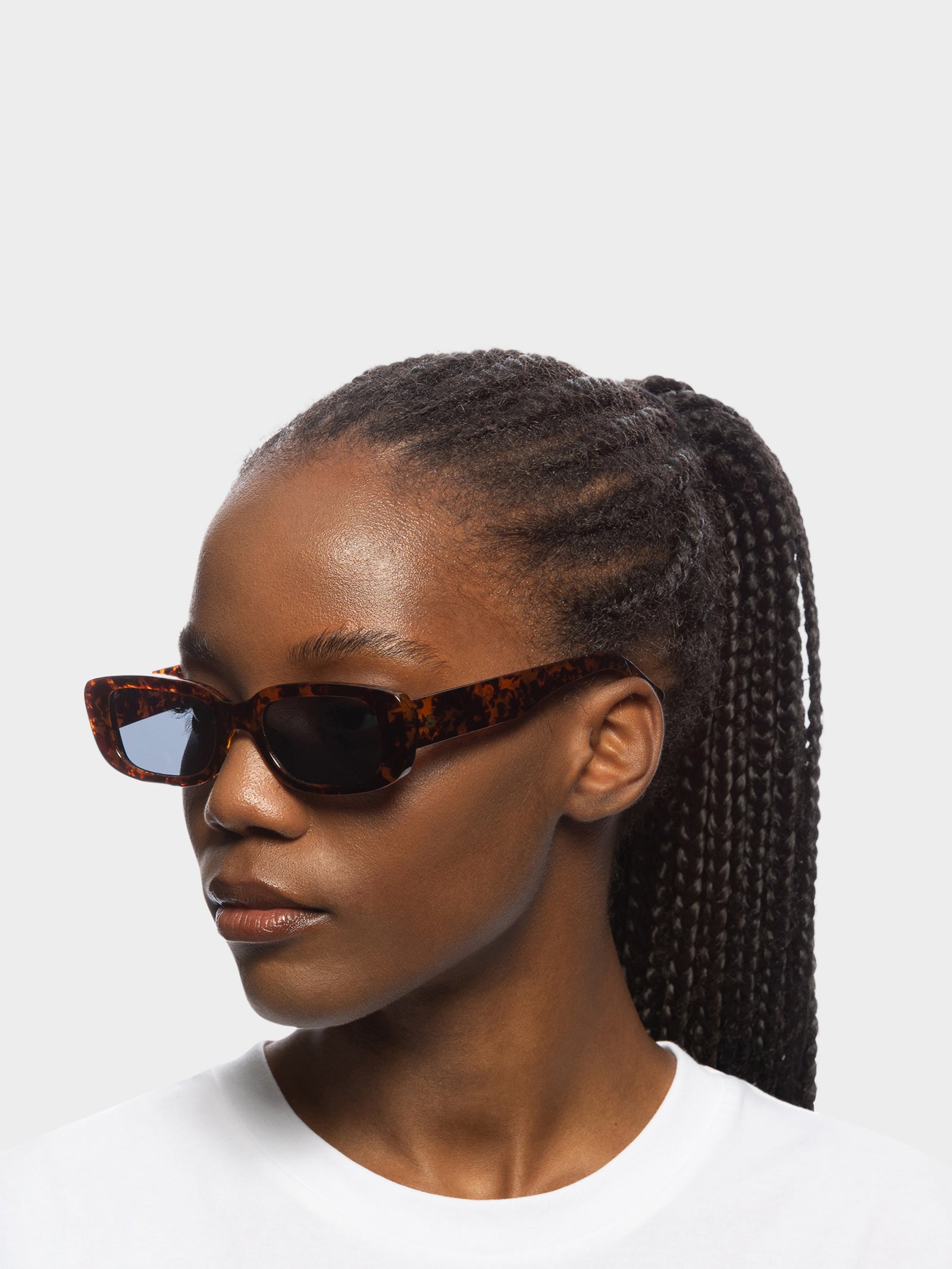 Ceres Sunglasses in Dark Tort Smoke Mono