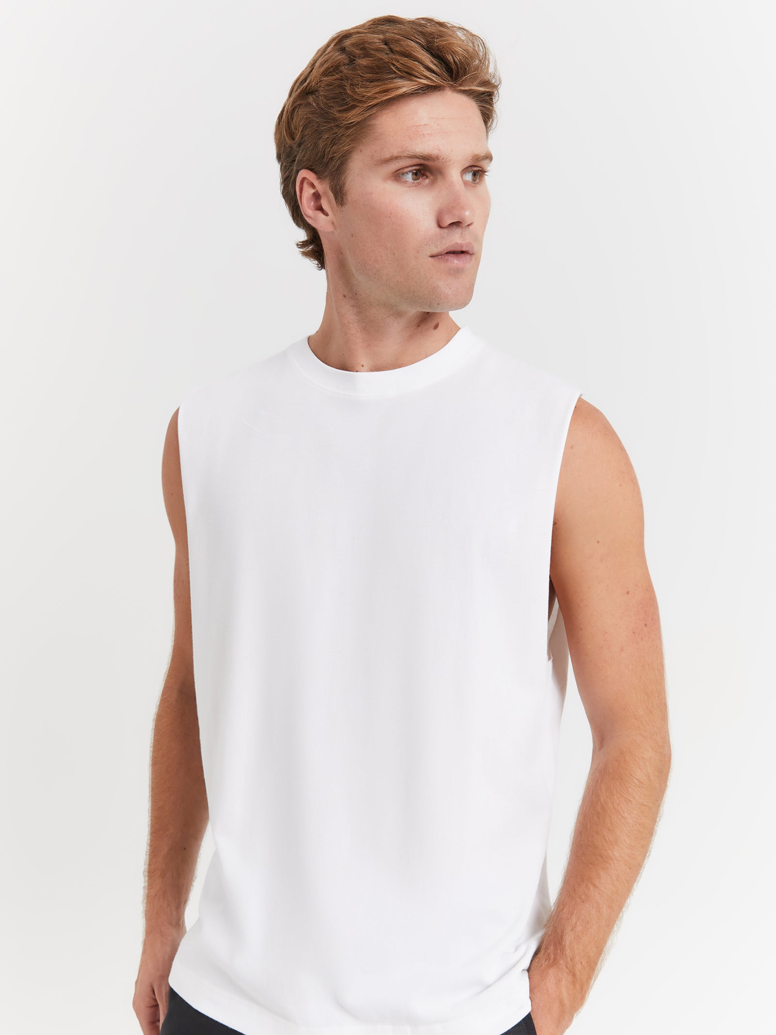 Classic Muscle Tank in White