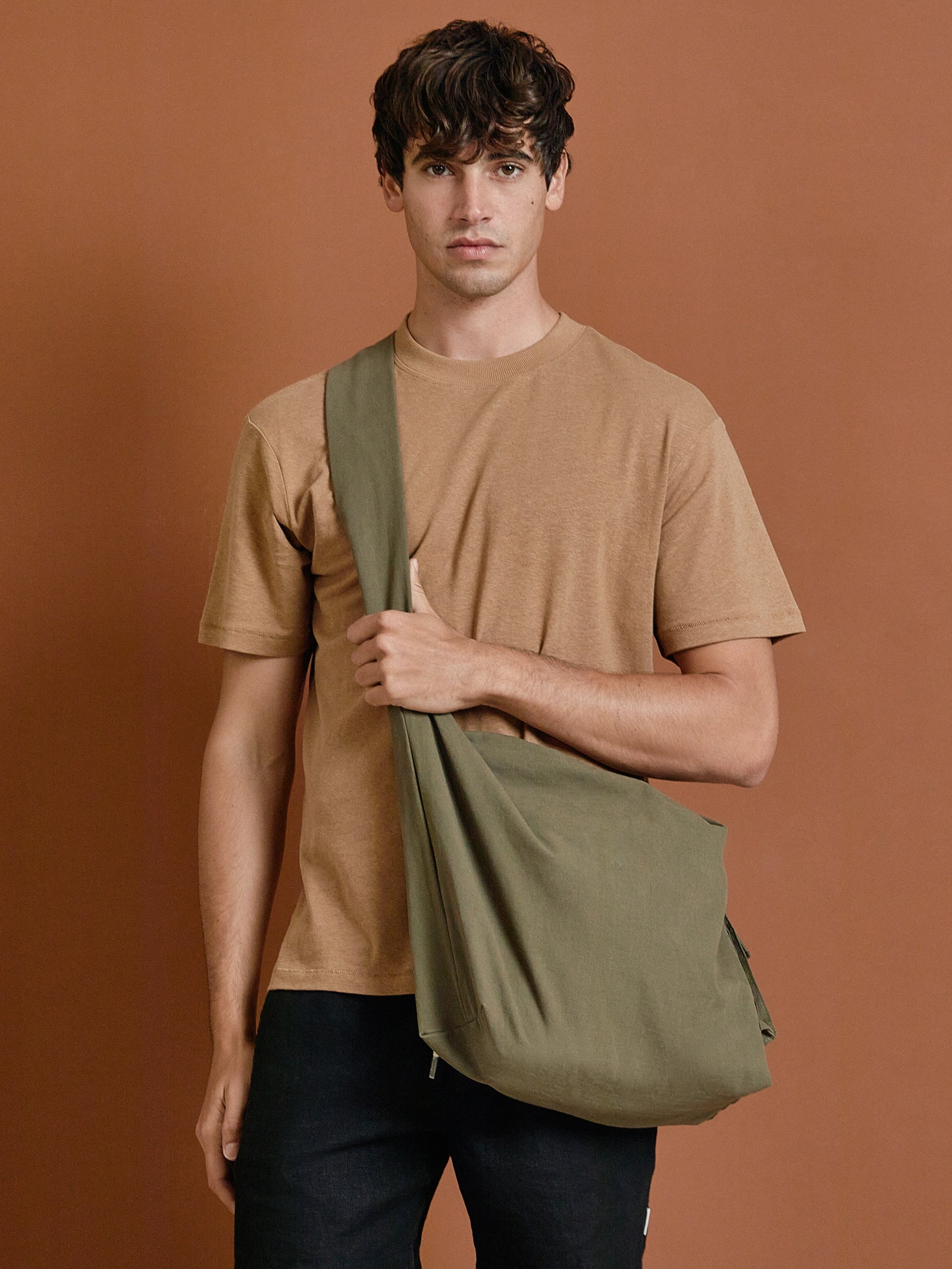 Wyatt Cargo Crossbody Bag in Olive