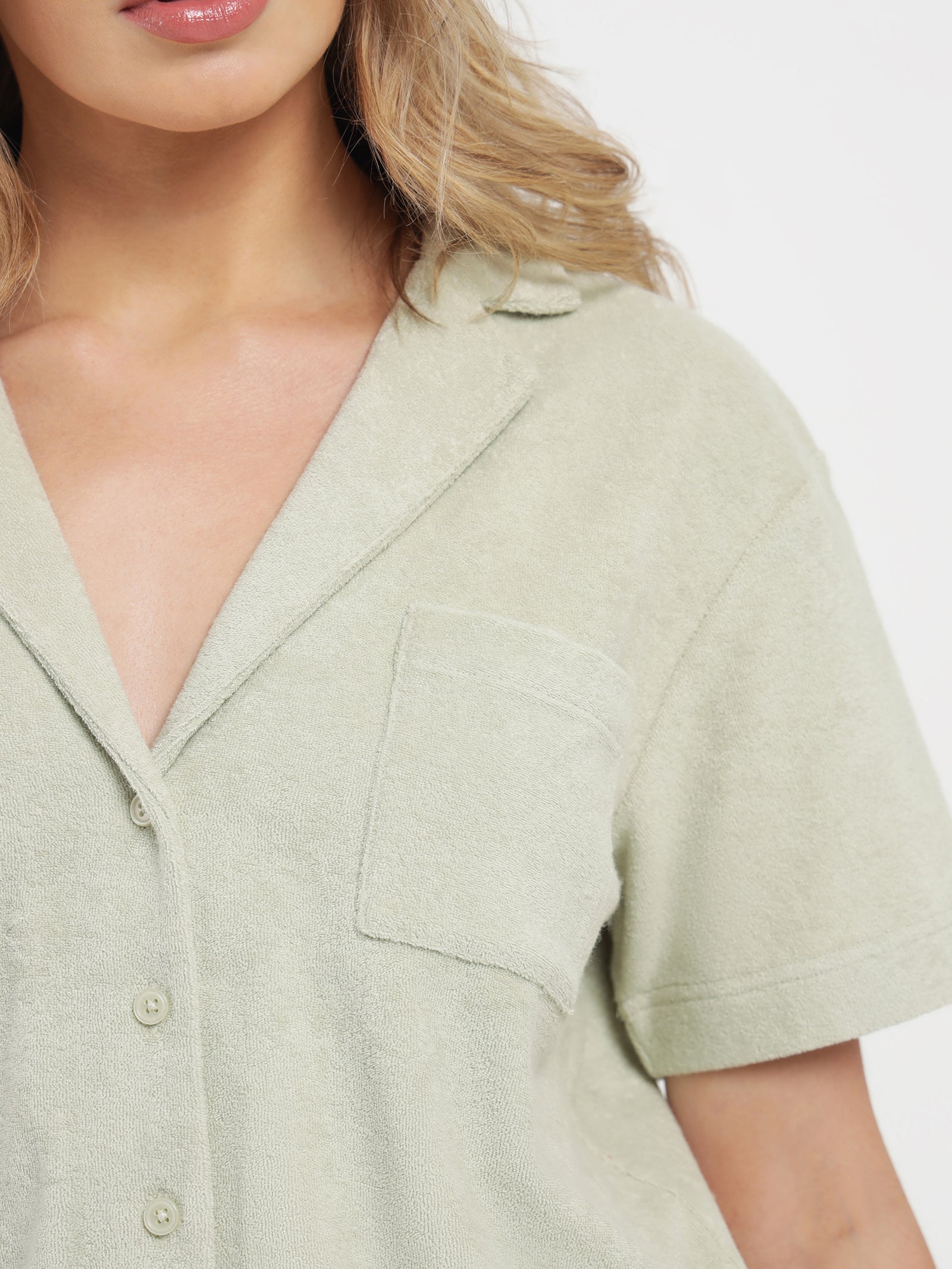 Inka Terry Shirt in Eucalyptus