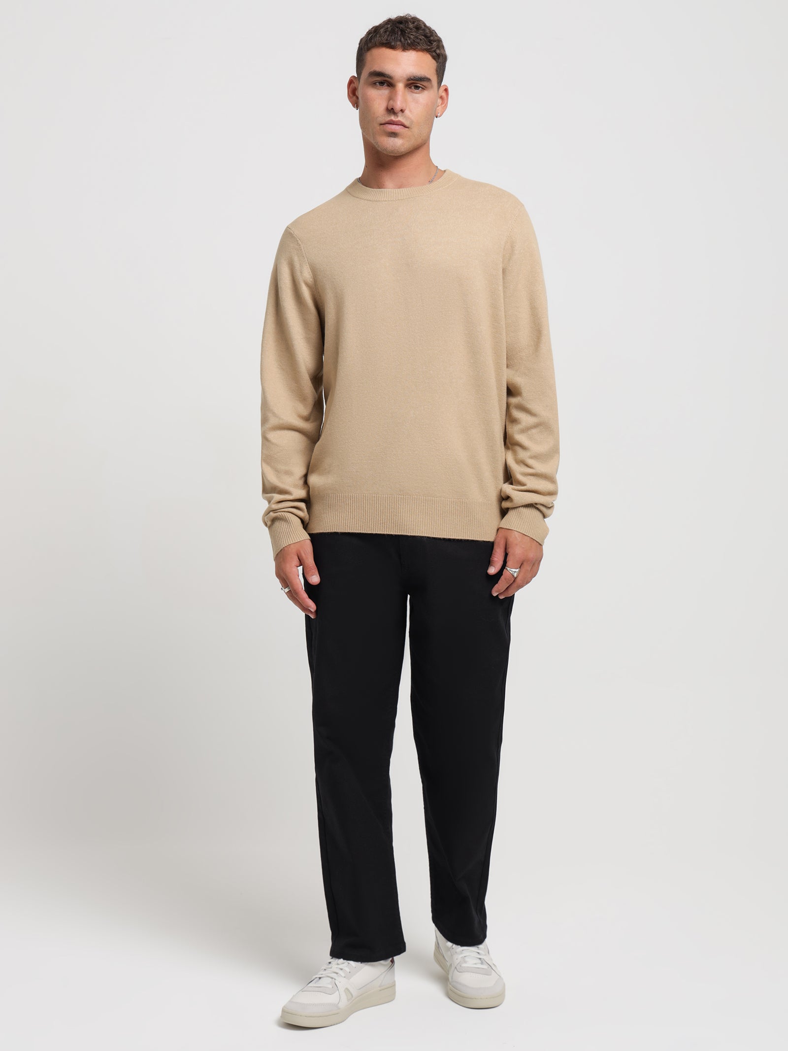 Arden Knit Sweat in Almond