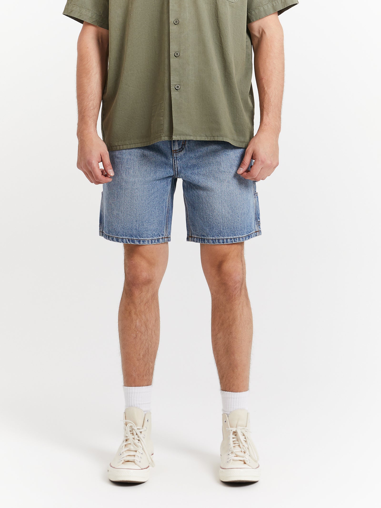 Hard Yakka Carpenter Shorts in Weathered Blue