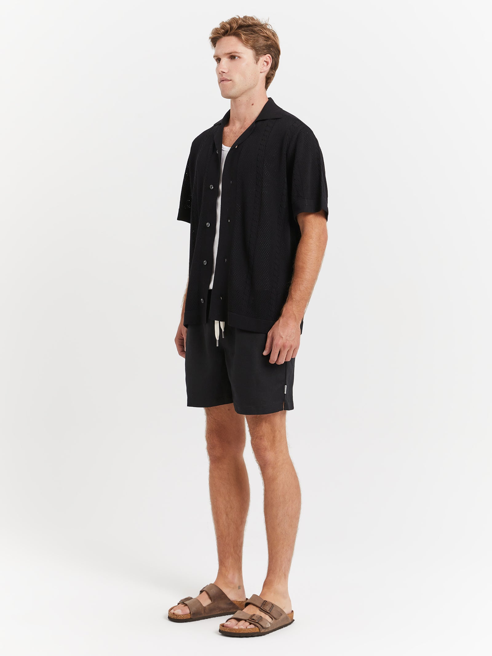 Izaro Knit Shirt in Black