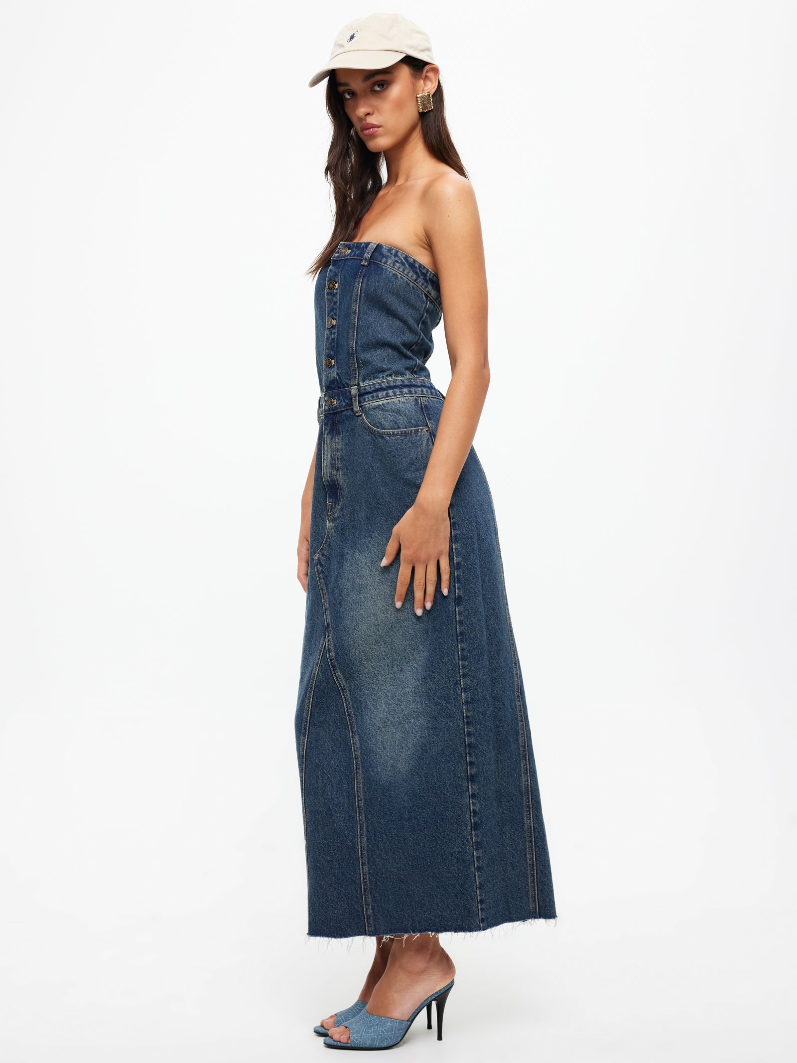 Vista Denim Dress in Denim Blue