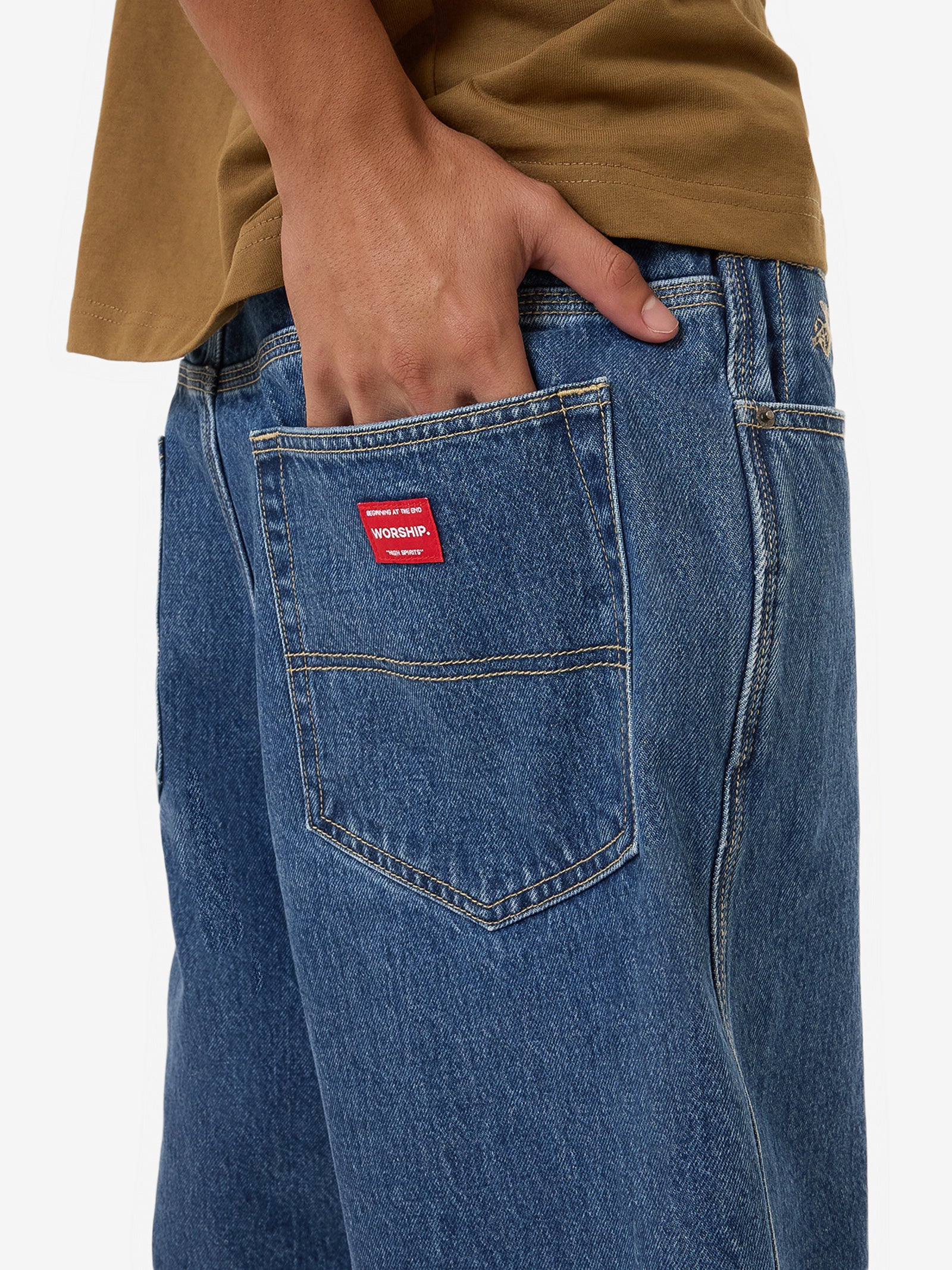 Big Dawg Jean Short - Worn Blue Rinse