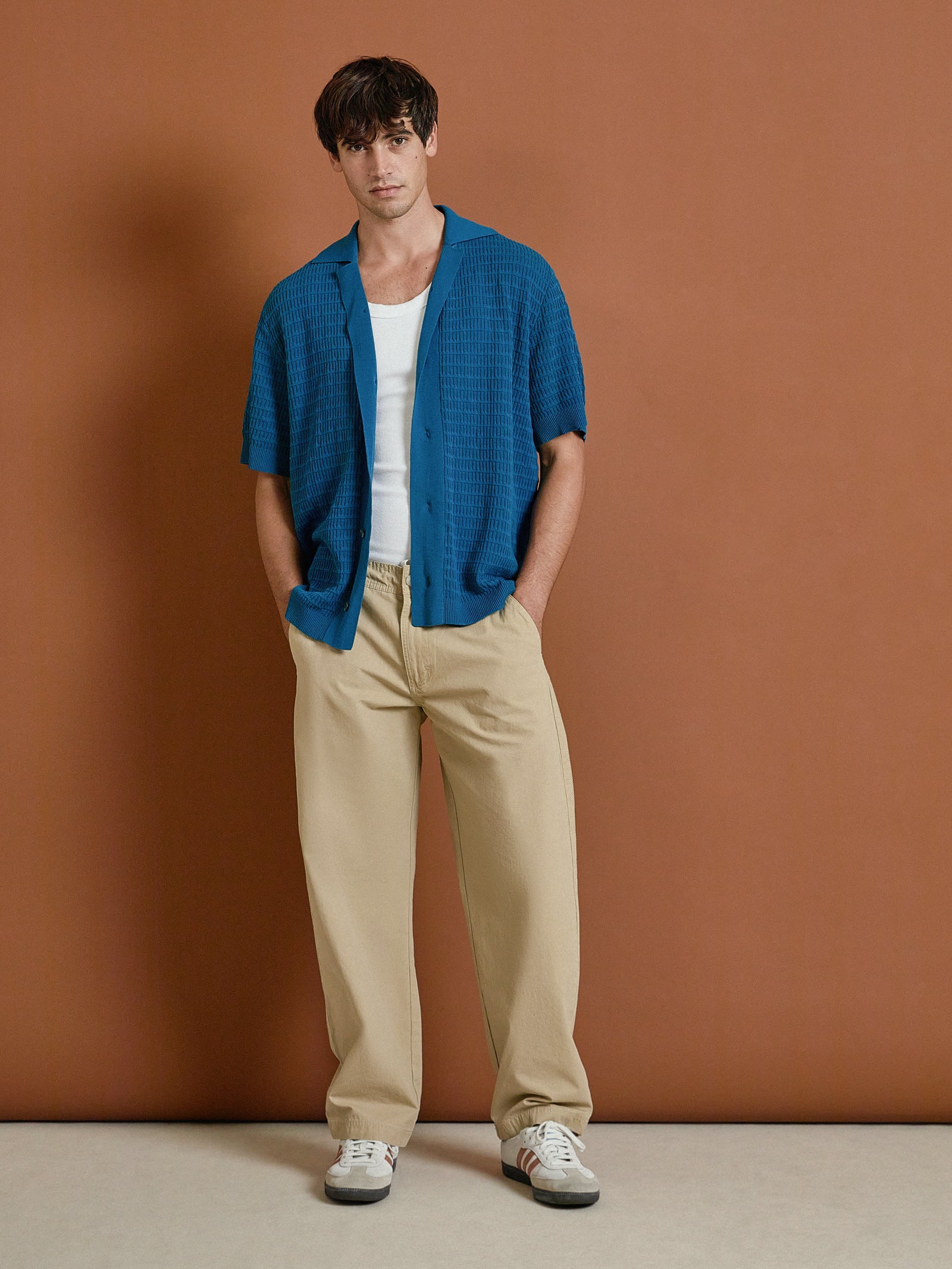 Zanito Knit Shirt in Aegean Blue