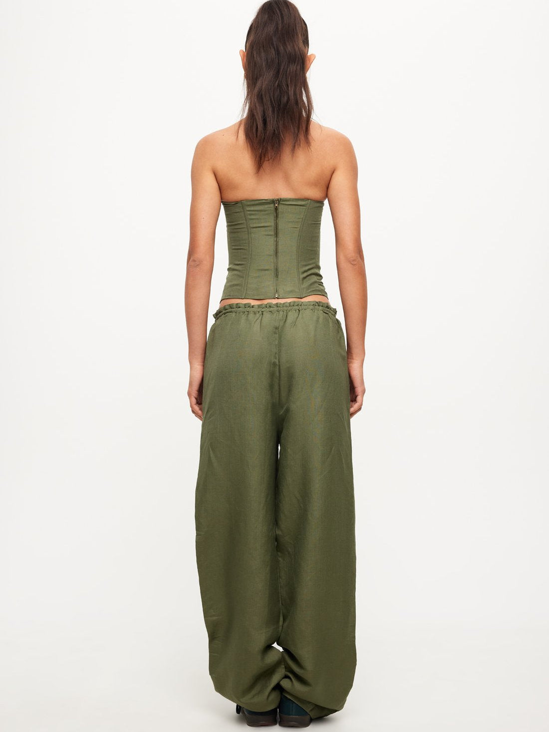 Catalonia Tube Top in Khaki Green