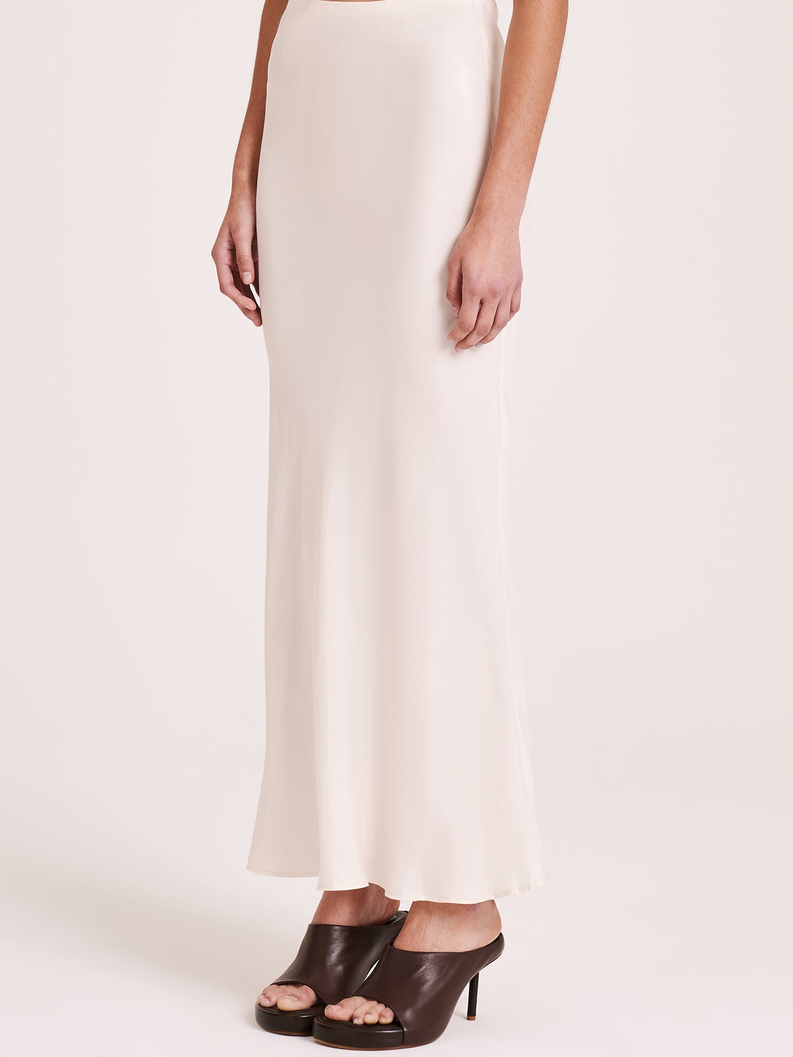 Ines Cupro Skirt in Cloud