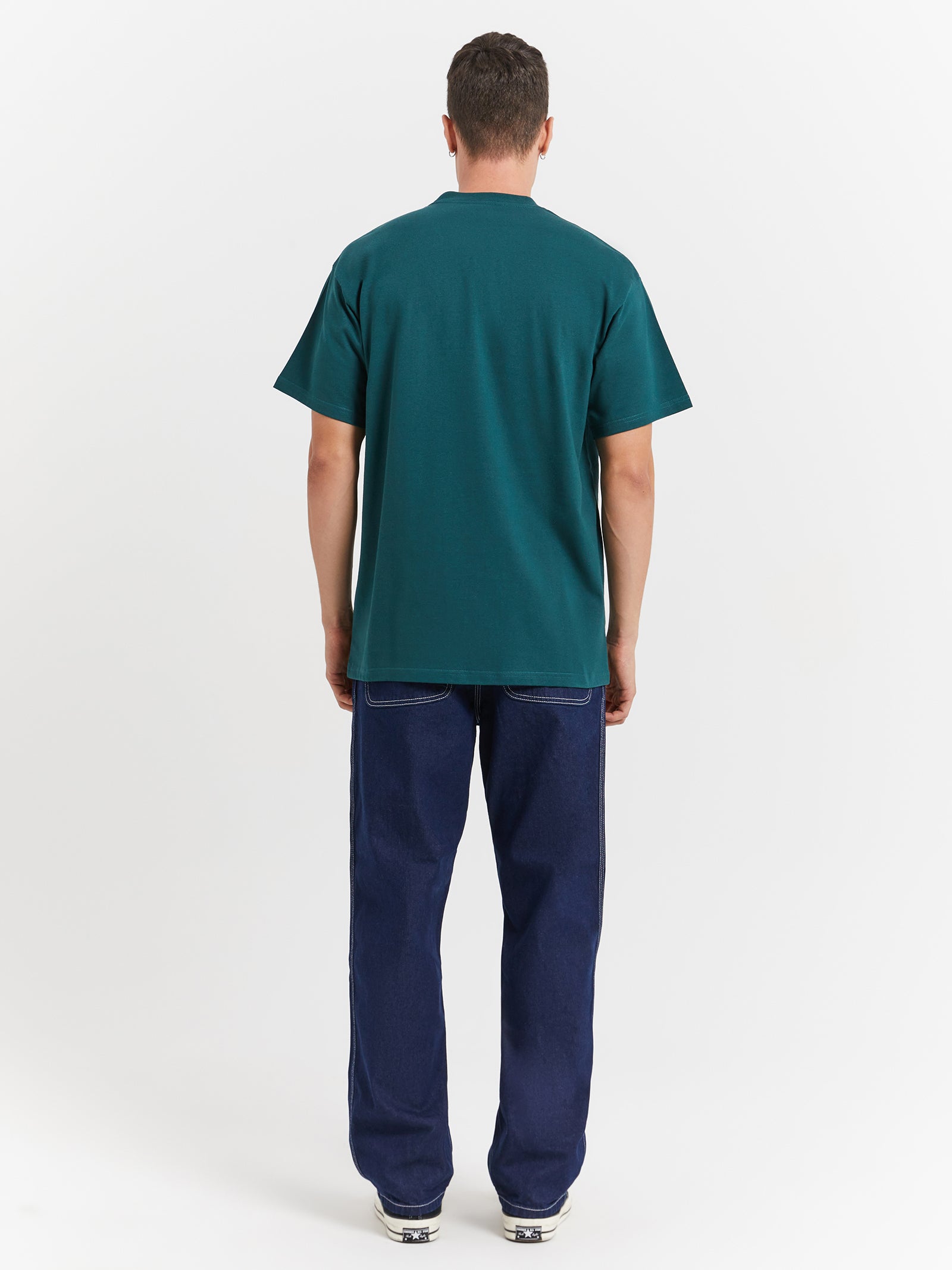 S/S Coin T-Shirt in Botanic Green & Aqua