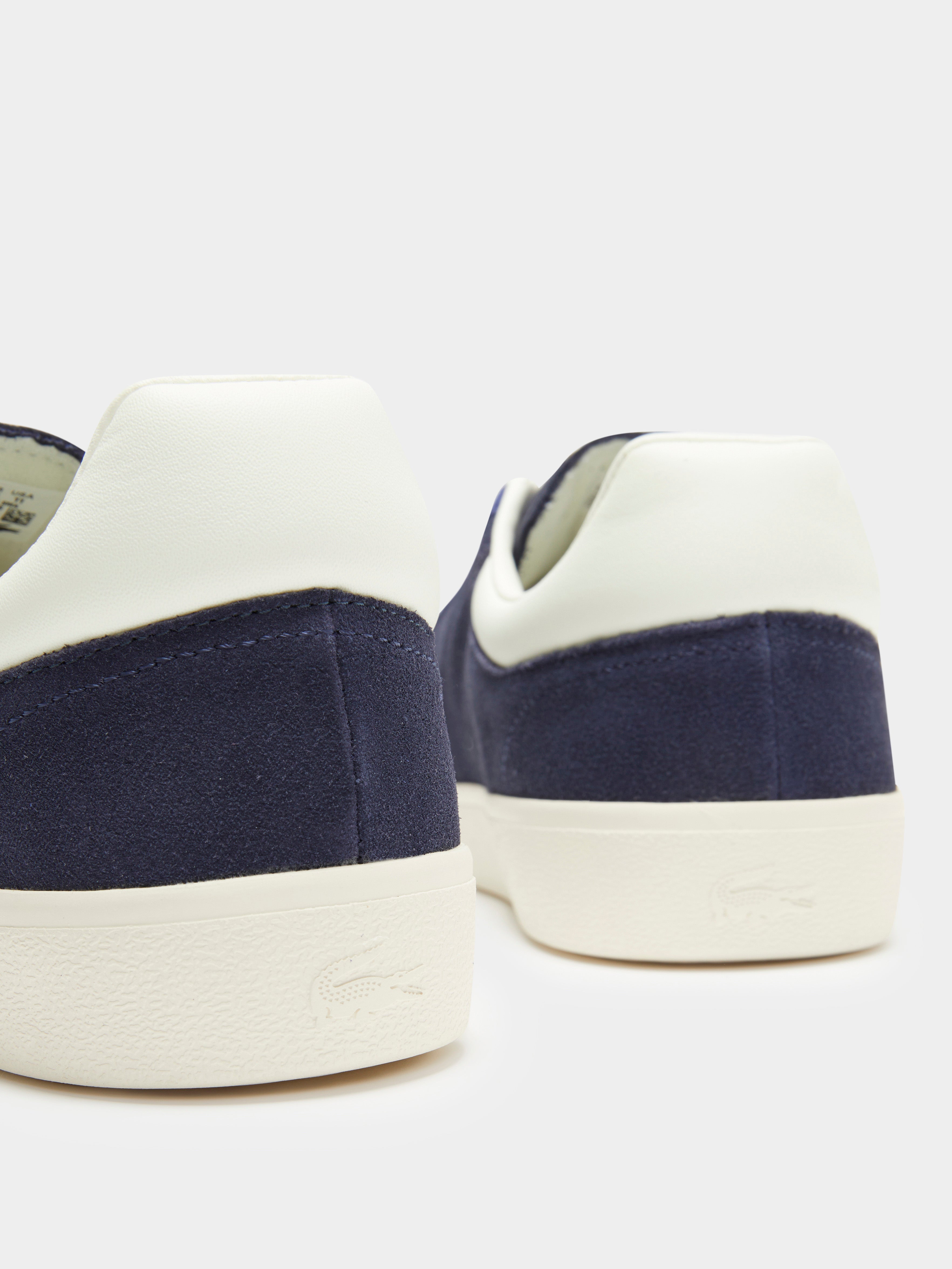 Mens Baseshot Premium Suede Sneakers in Navy & Off White