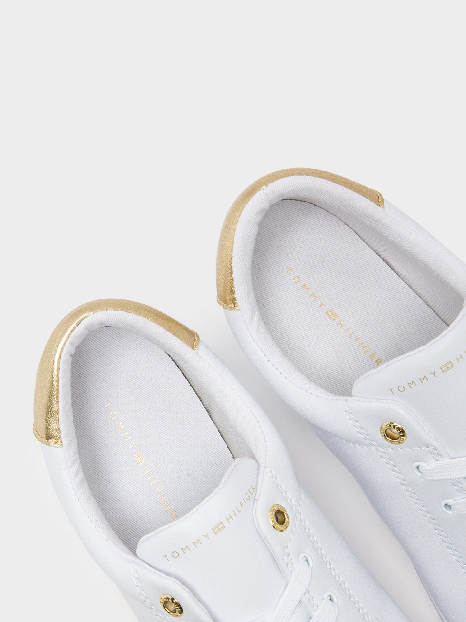 Womens Gold Crest Sneakers in White