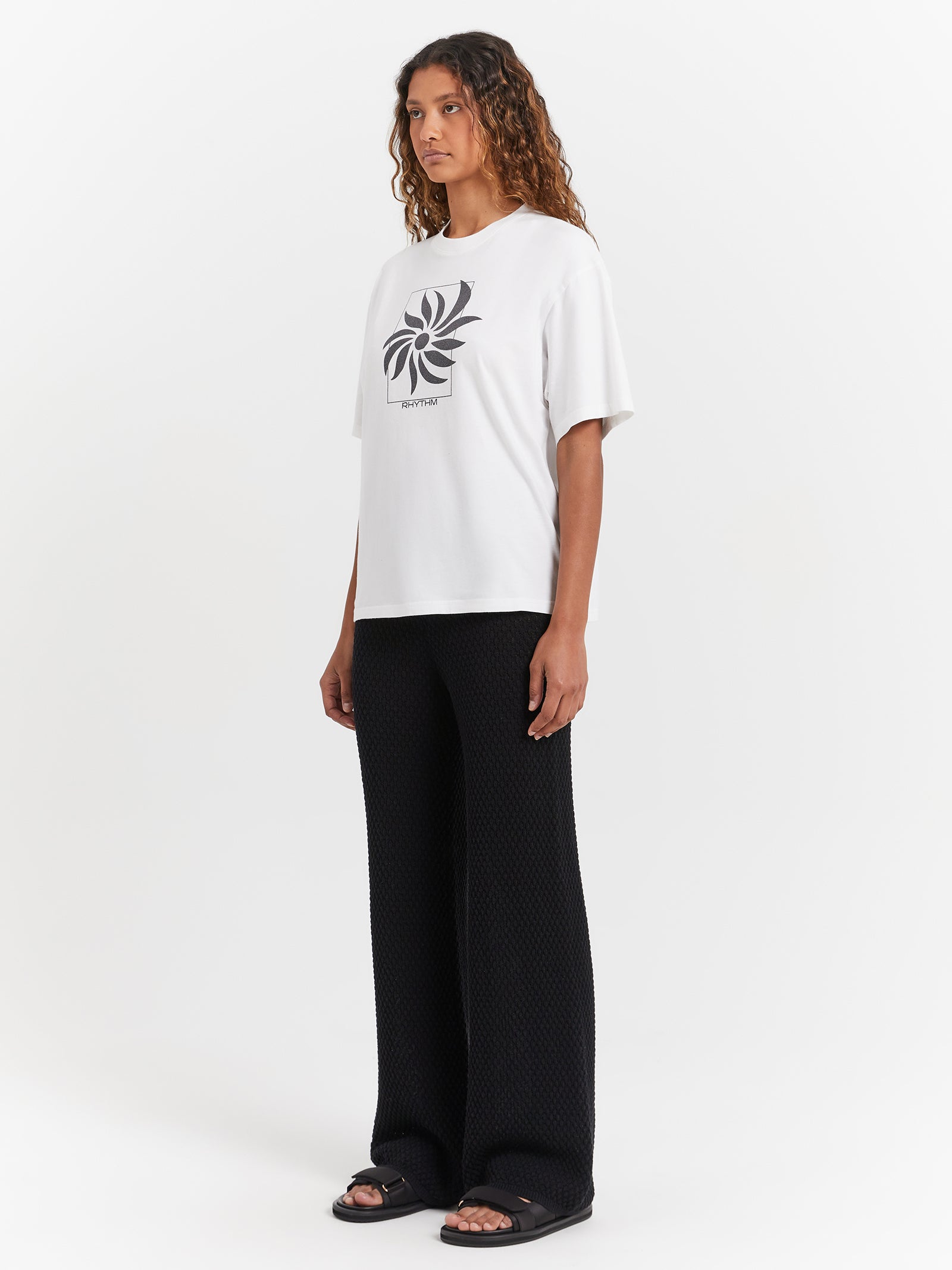 Sun Dial Oversized T-Shirt in White