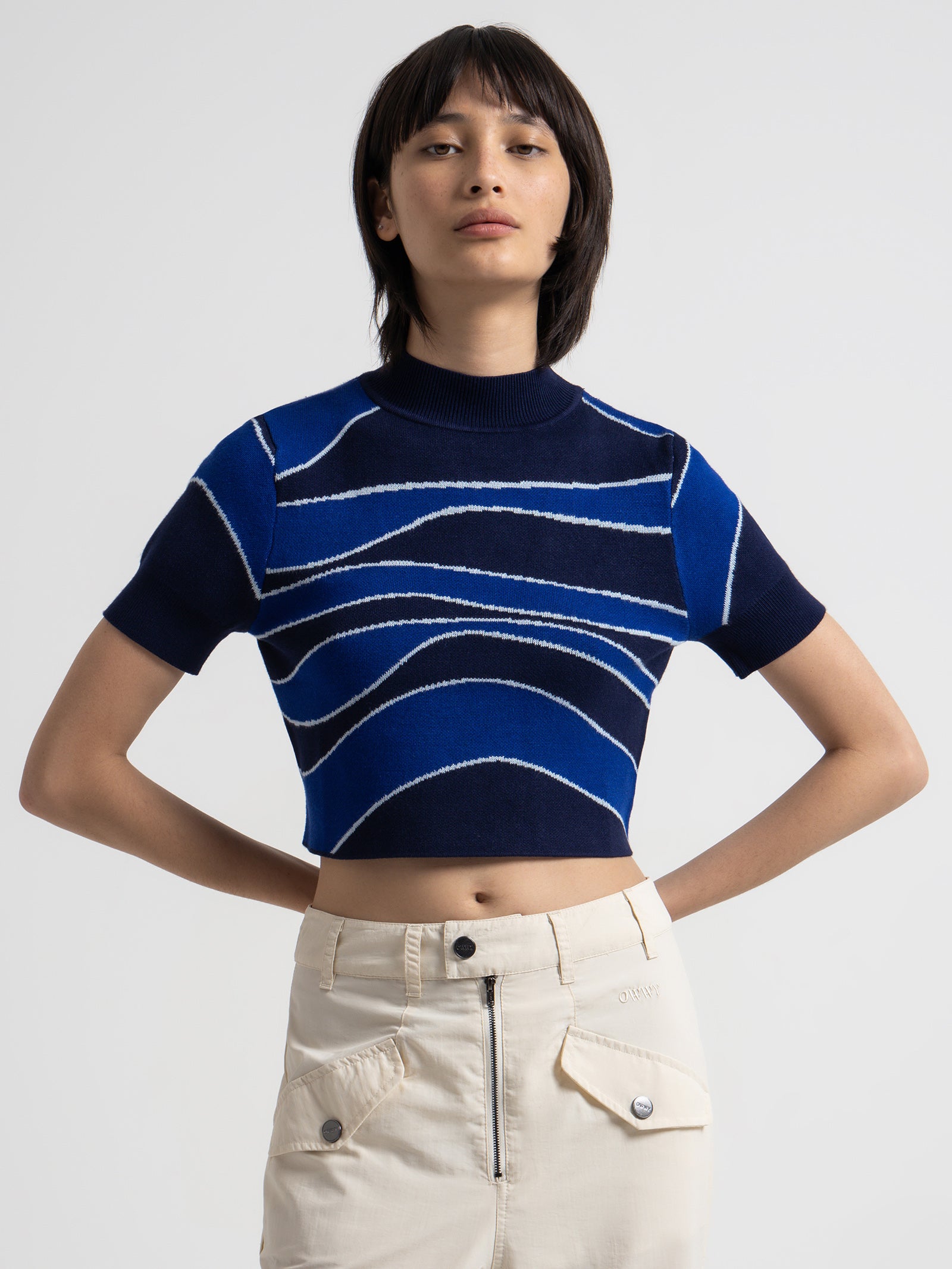 Winnie Knit T-Shirt in Aquatic