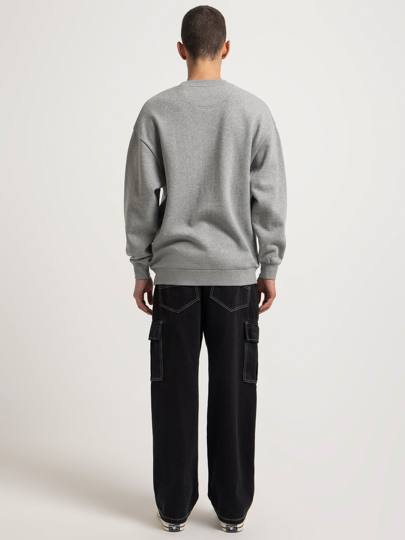 Freshman Crew Fleece in Grey Marle