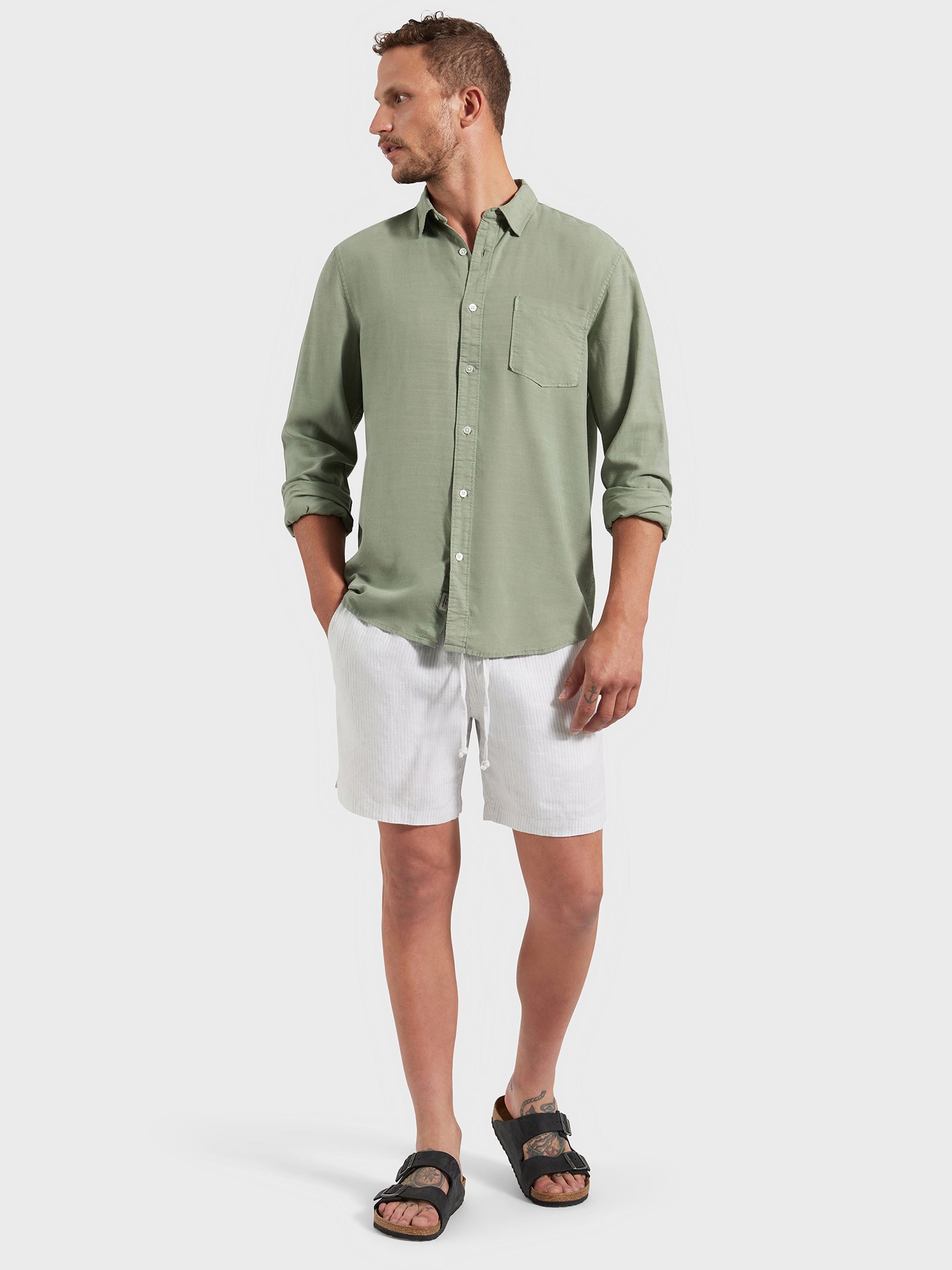 Burton Shirt in Jasper Green