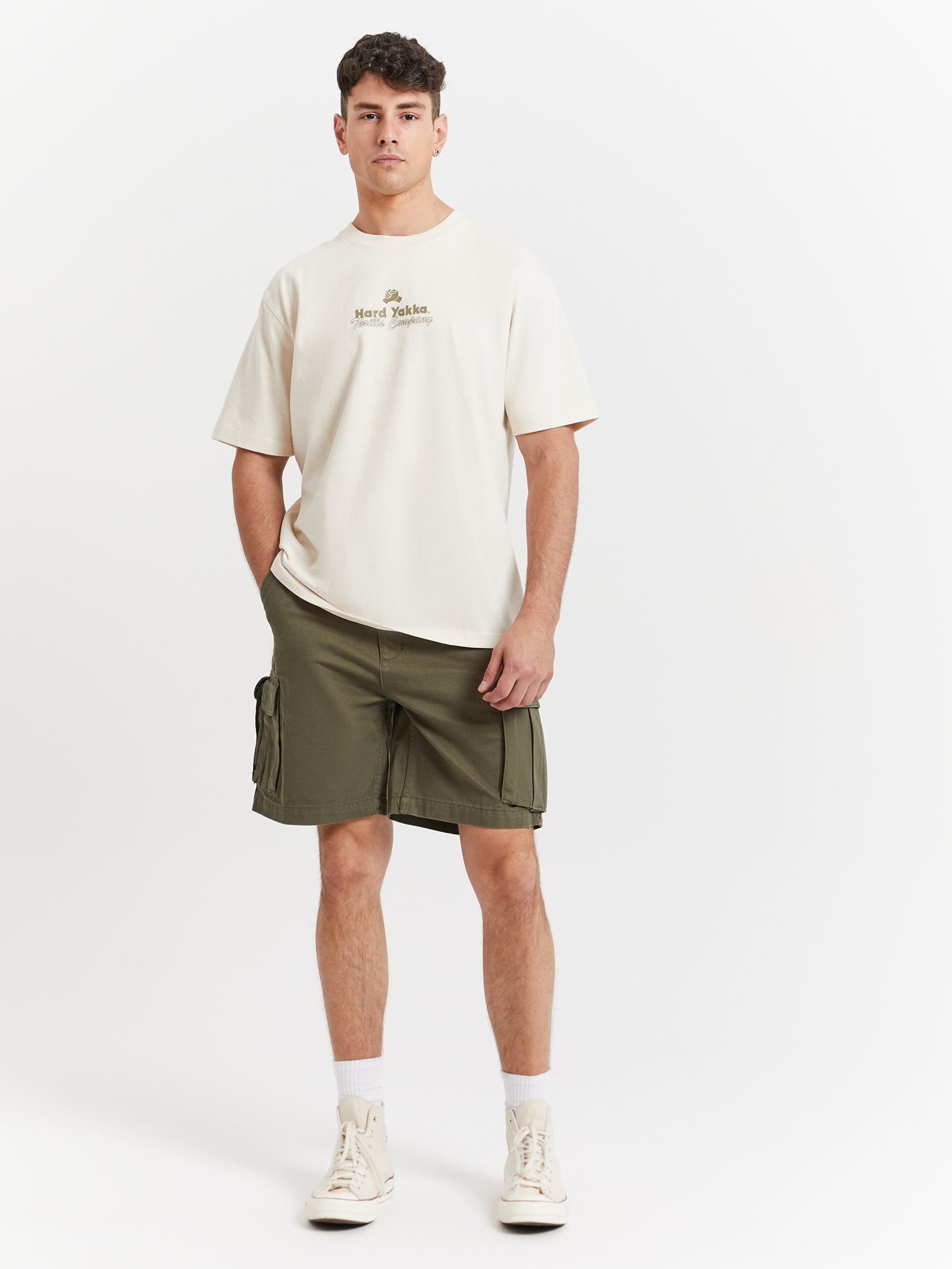 Hard Yakka X Thrills Pact Oversized T-Shirt in Unbleached