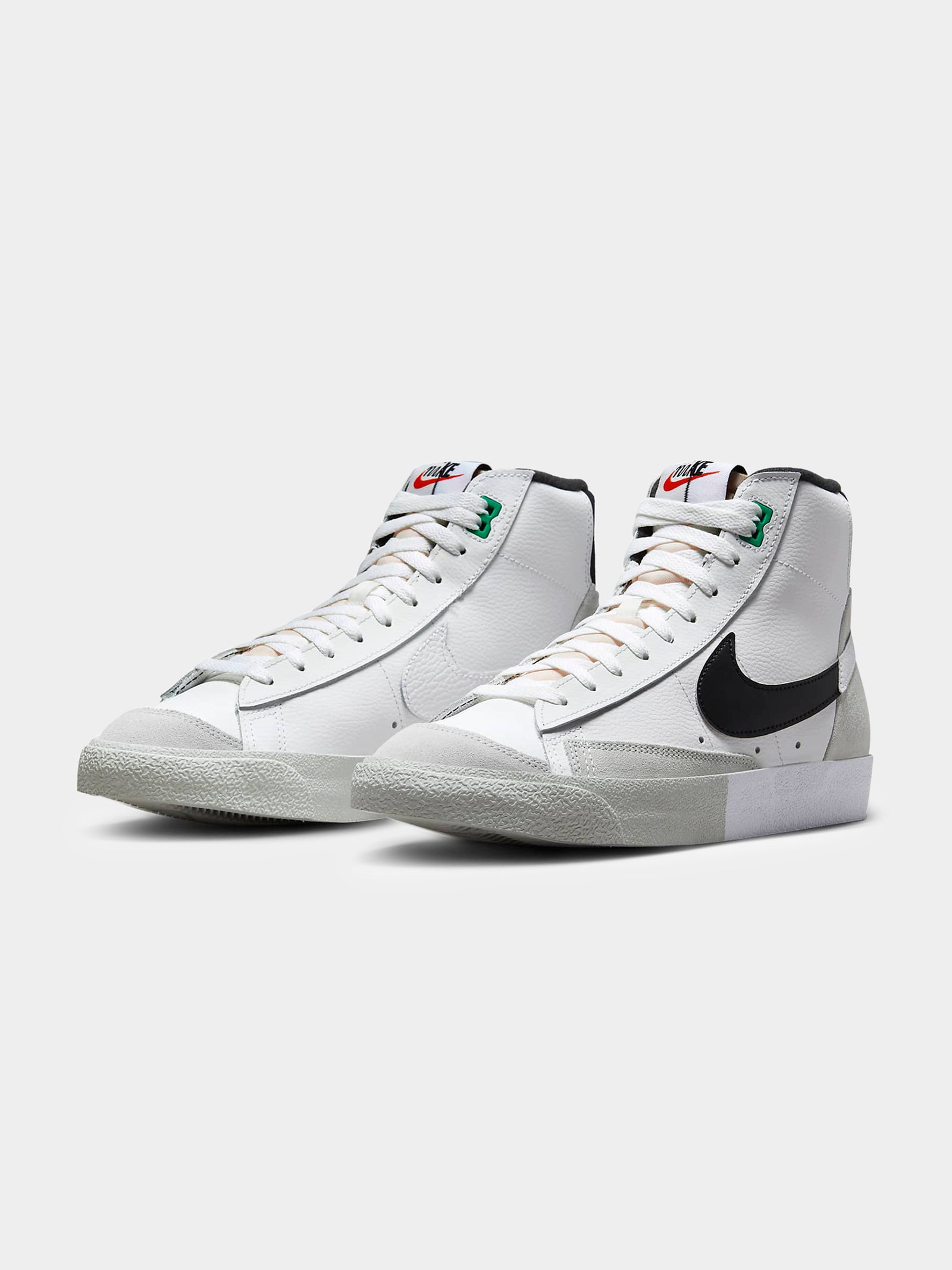 Mens Blazer Mid 77' Split Sneakers in White & Black