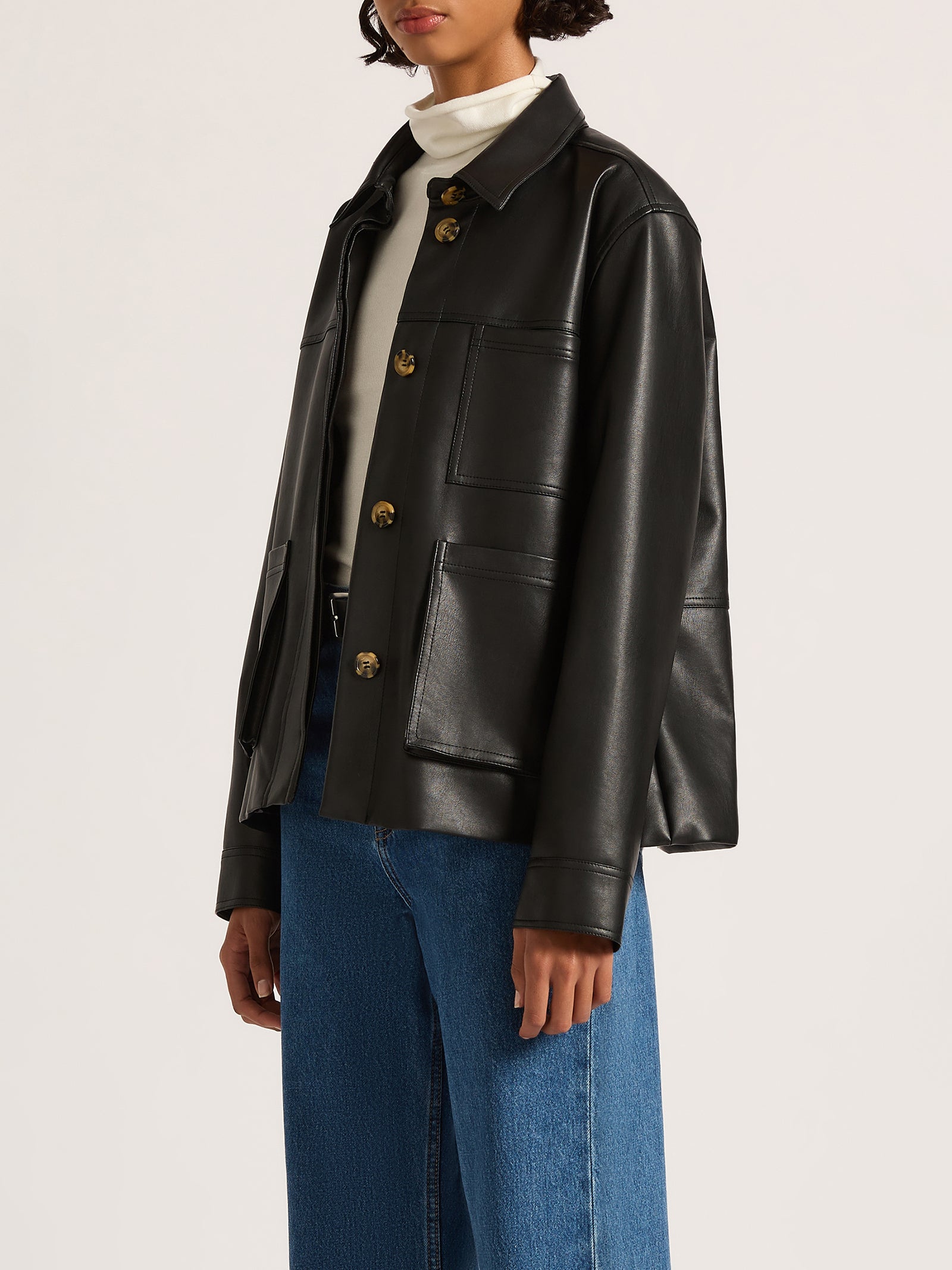 Telsey Faux Leather Jacket