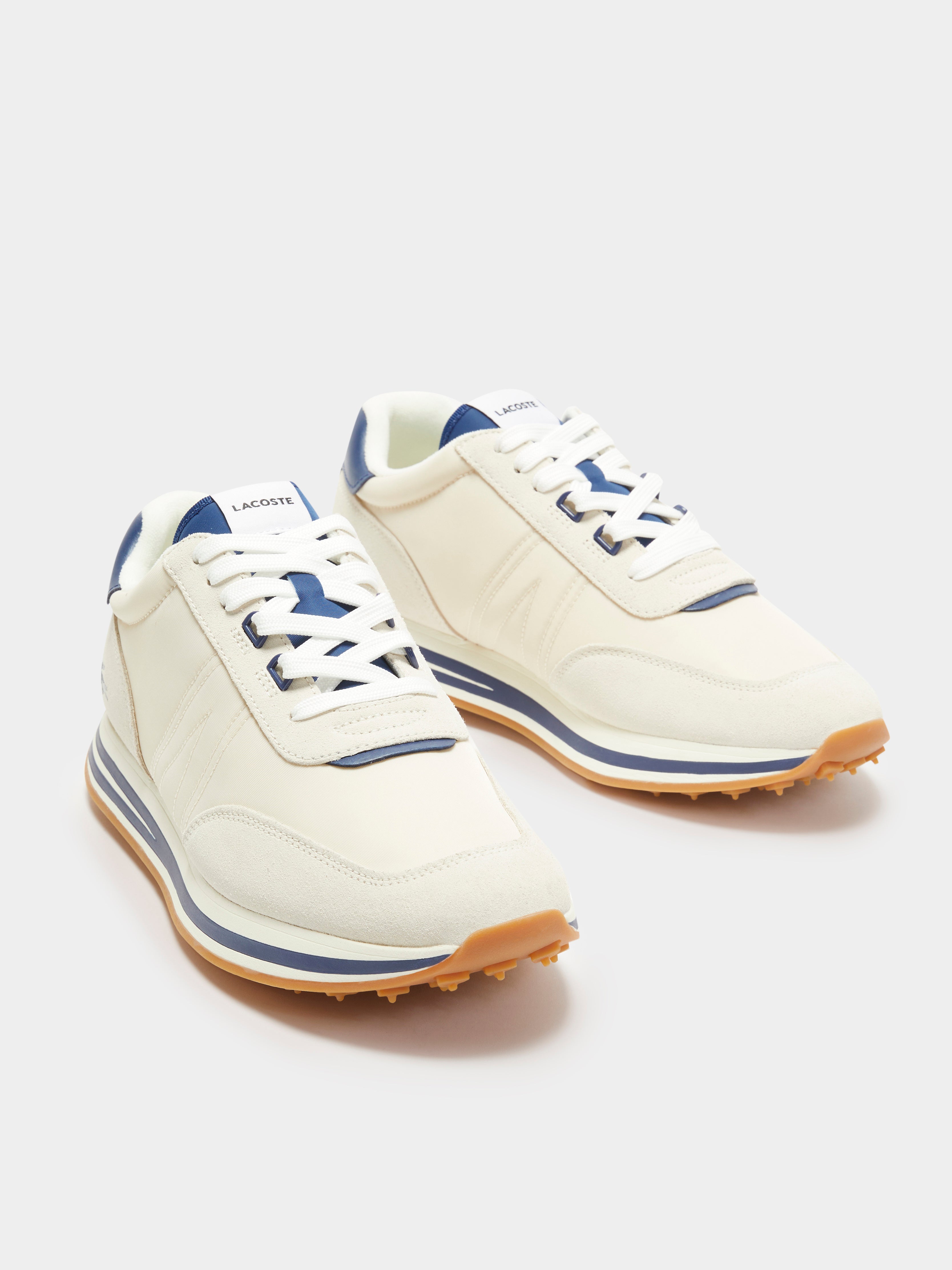 Mens L-Spin Sneakers in White & Navy