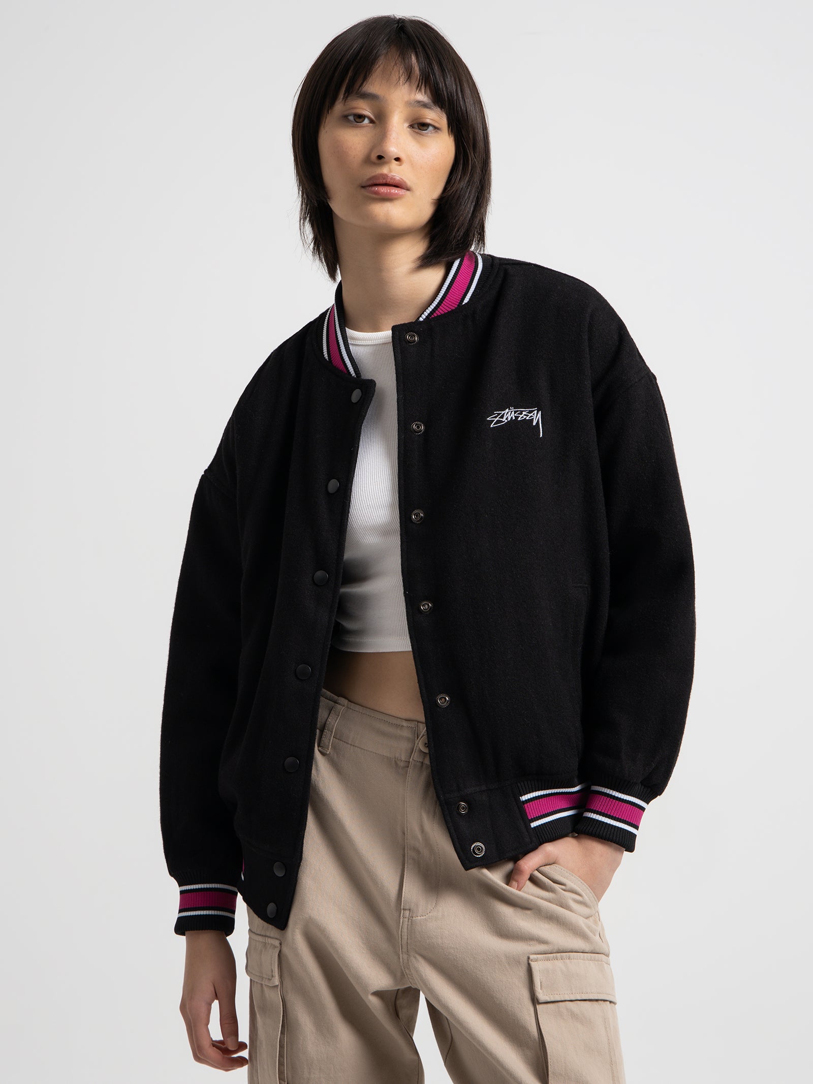 Varsity Jacket in Black